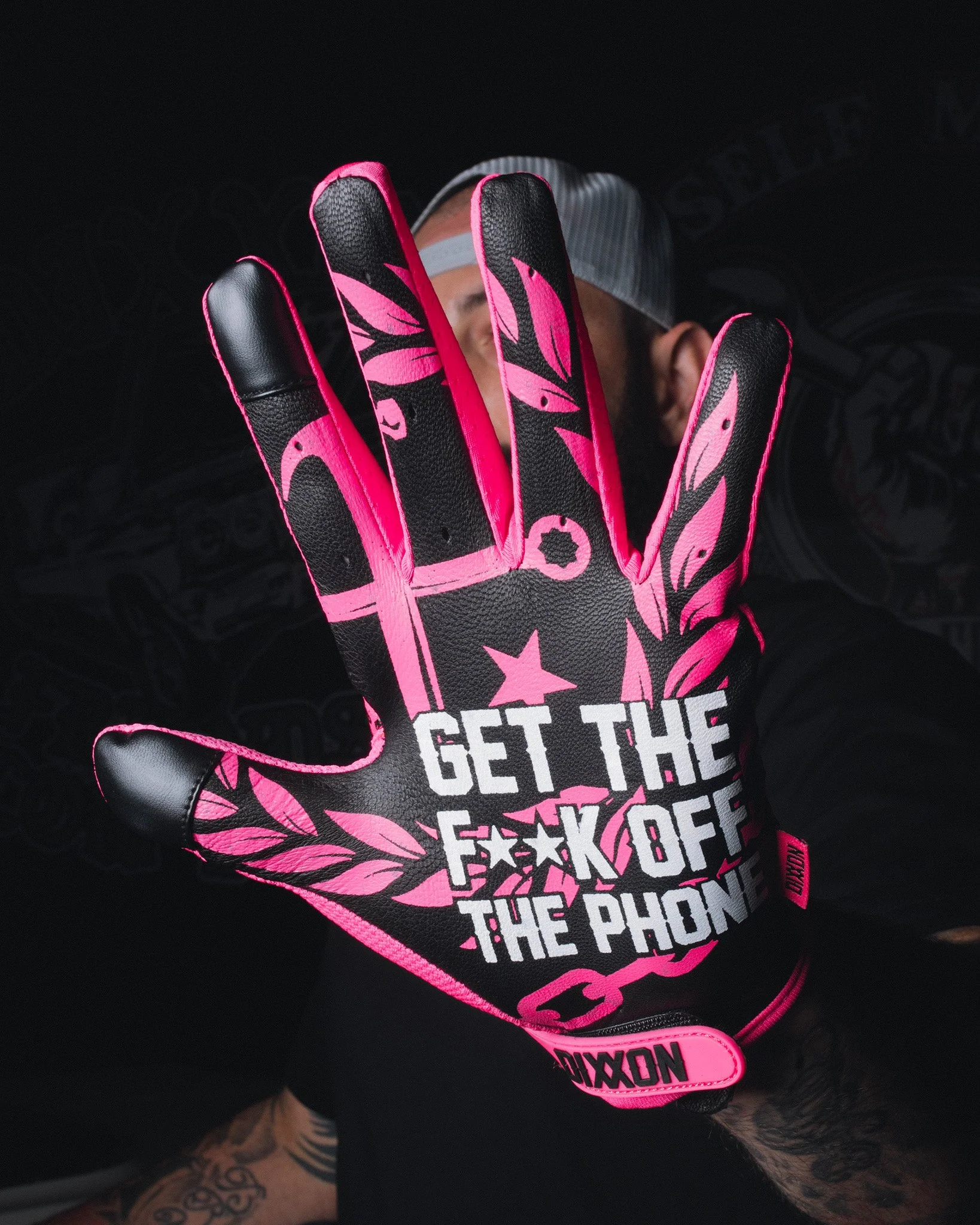 Corpo Moto Gloves - Pink & Black - Image 2