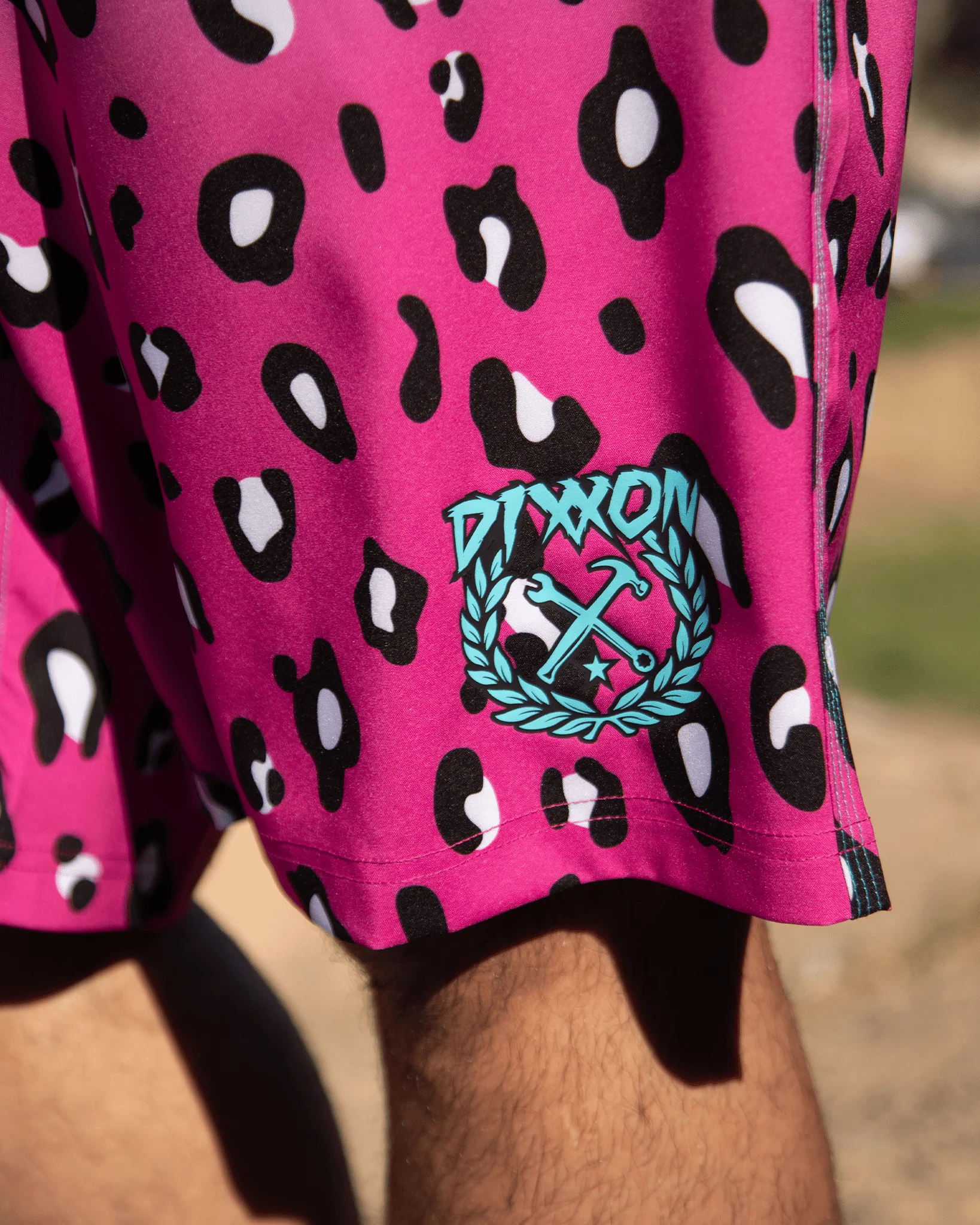Cougar Hunter Boardshorts - Pink & Teal - Image 3