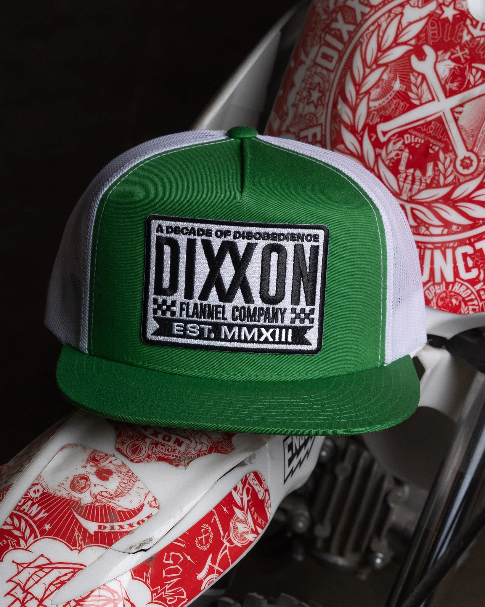 Decade Flat Bill Trucker Snapback - Black & White - Image 4