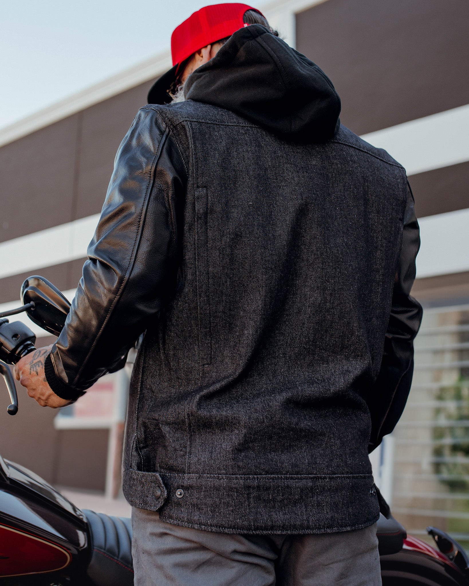 Dillinger Denim & Leather Jacket - Black - Image 2