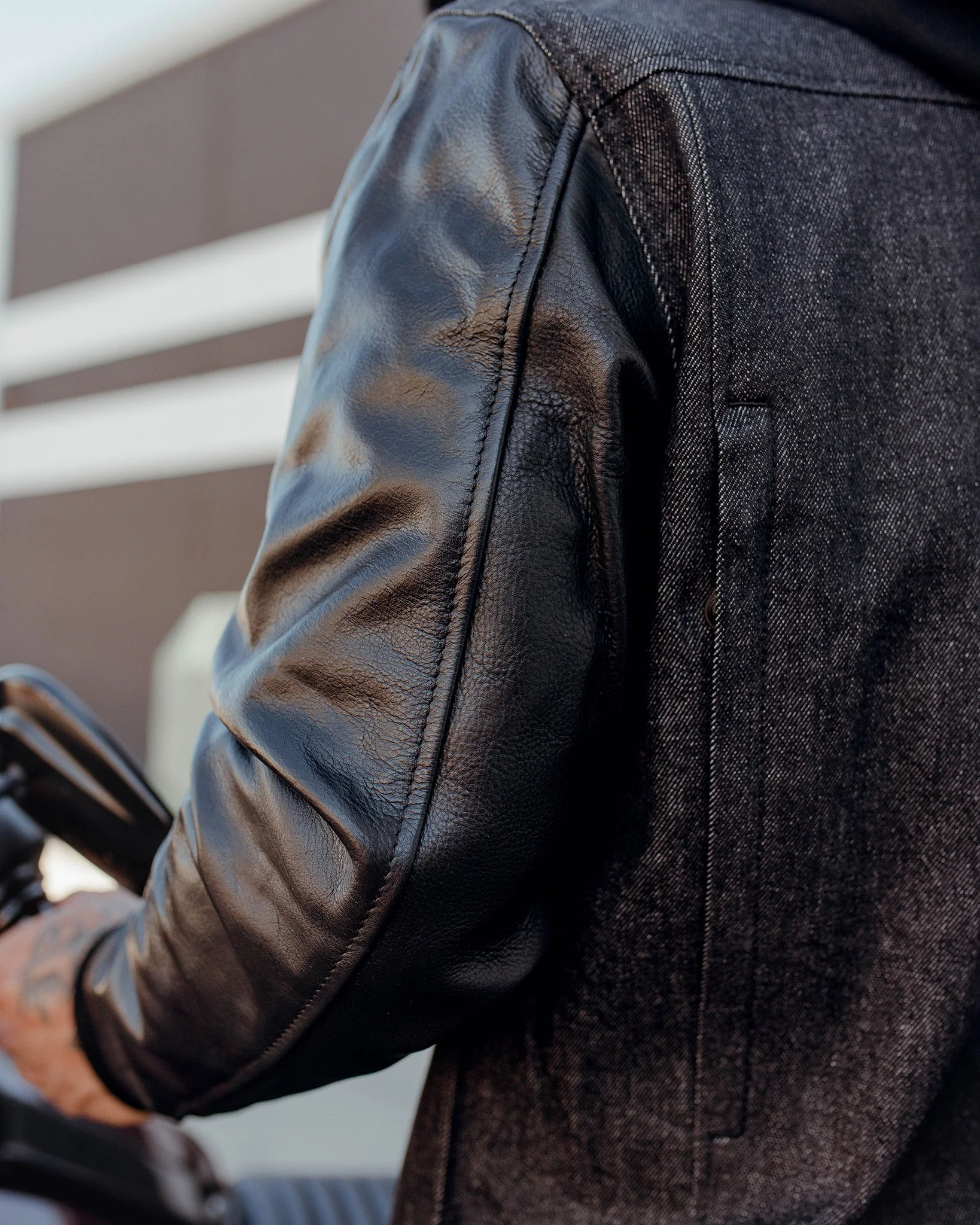 Dillinger Denim & Leather Jacket - Black - Image 7