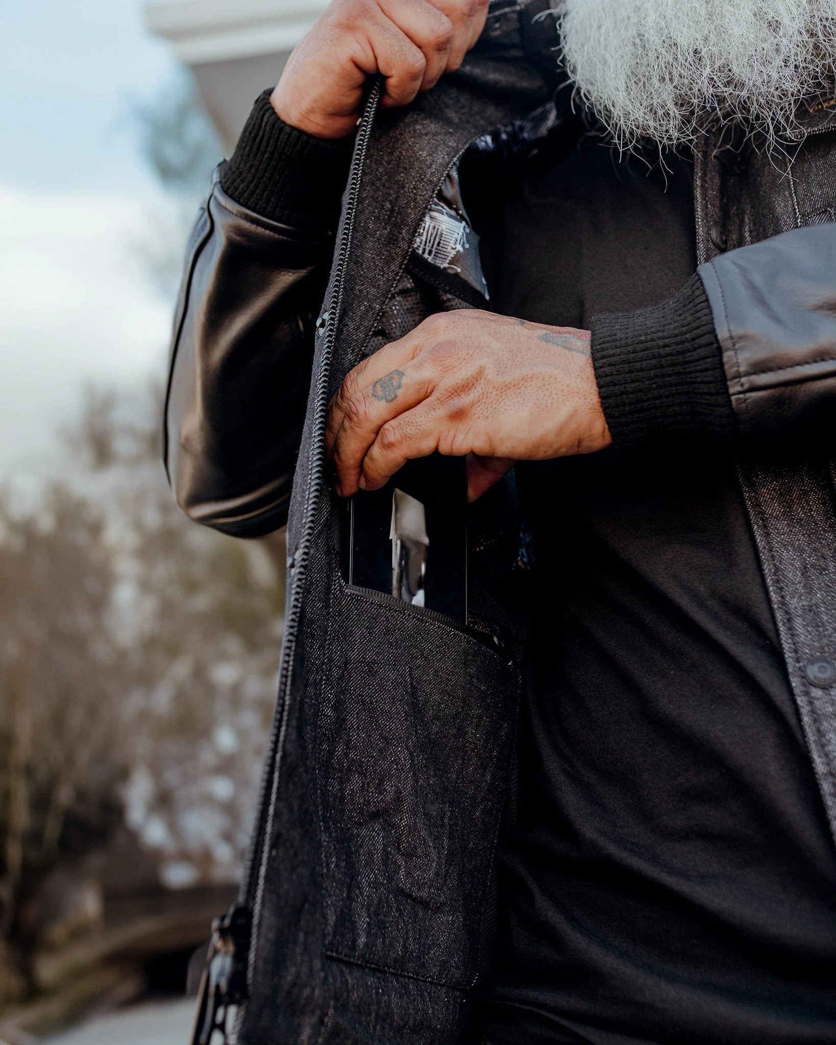 Dillinger Denim & Leather Jacket - Black - Image 9