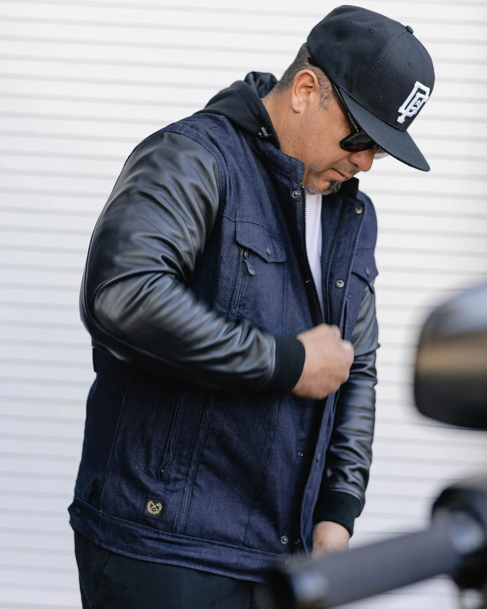 Dillinger Denim & Leather Jacket - Blue Denim - Image 9