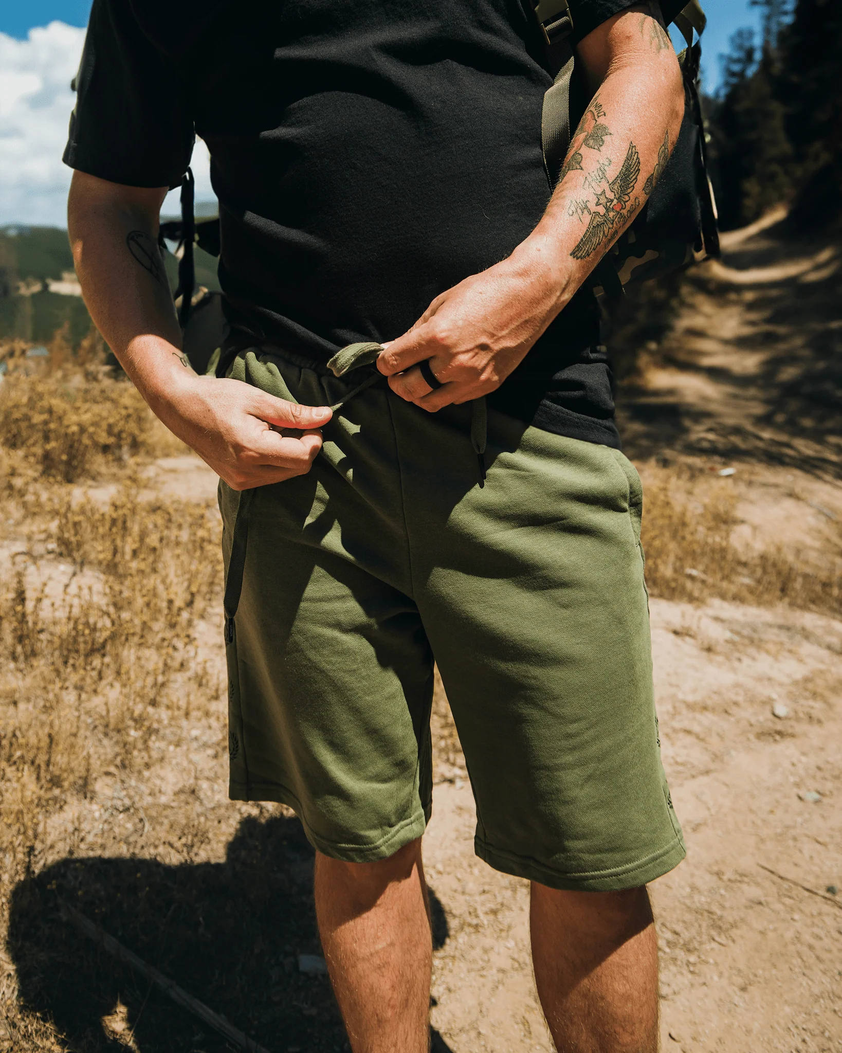 Track Shorts - O.D. Green - Image 3