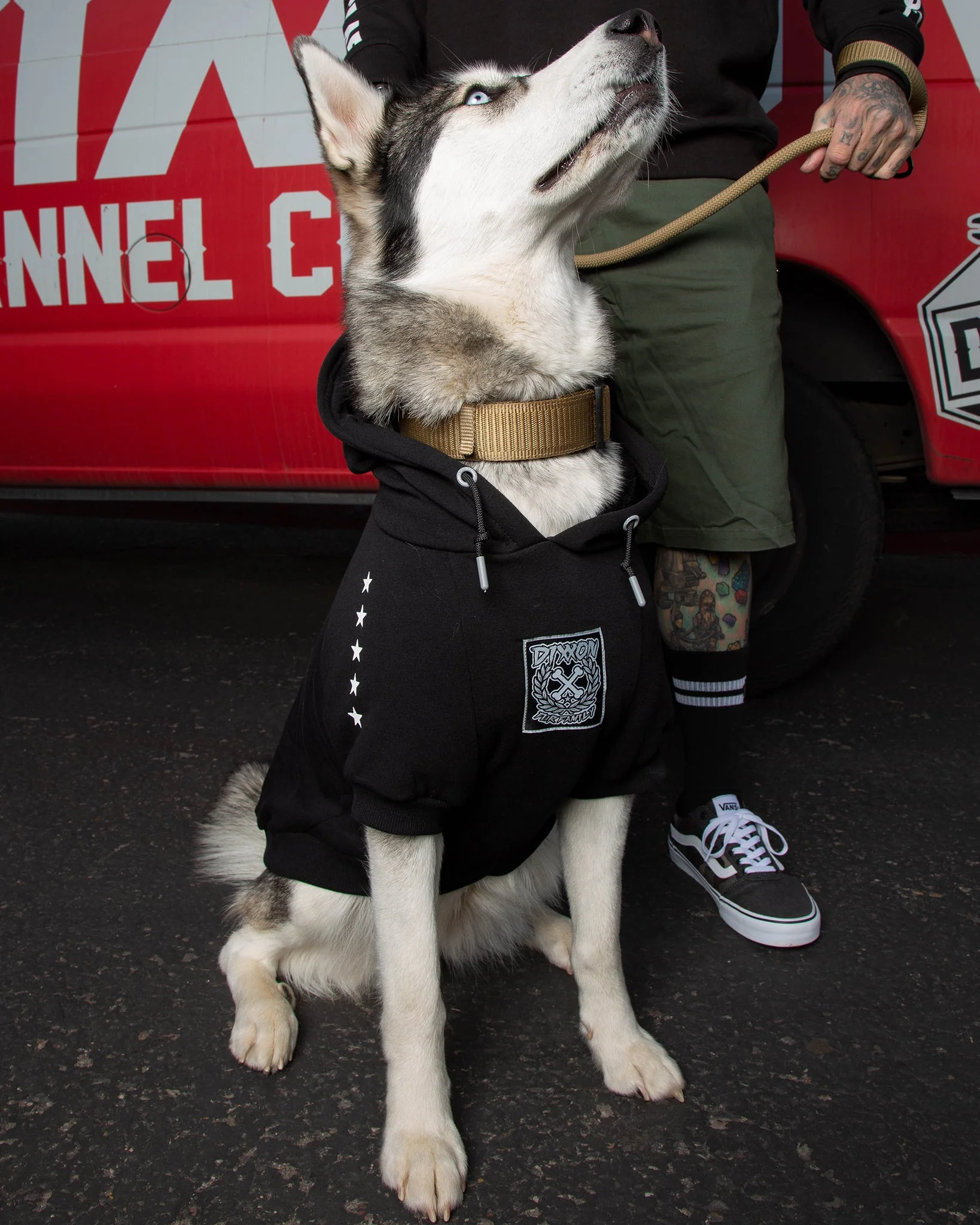 Dog Hoodie - Fur Family - Black & Gray - Image 3