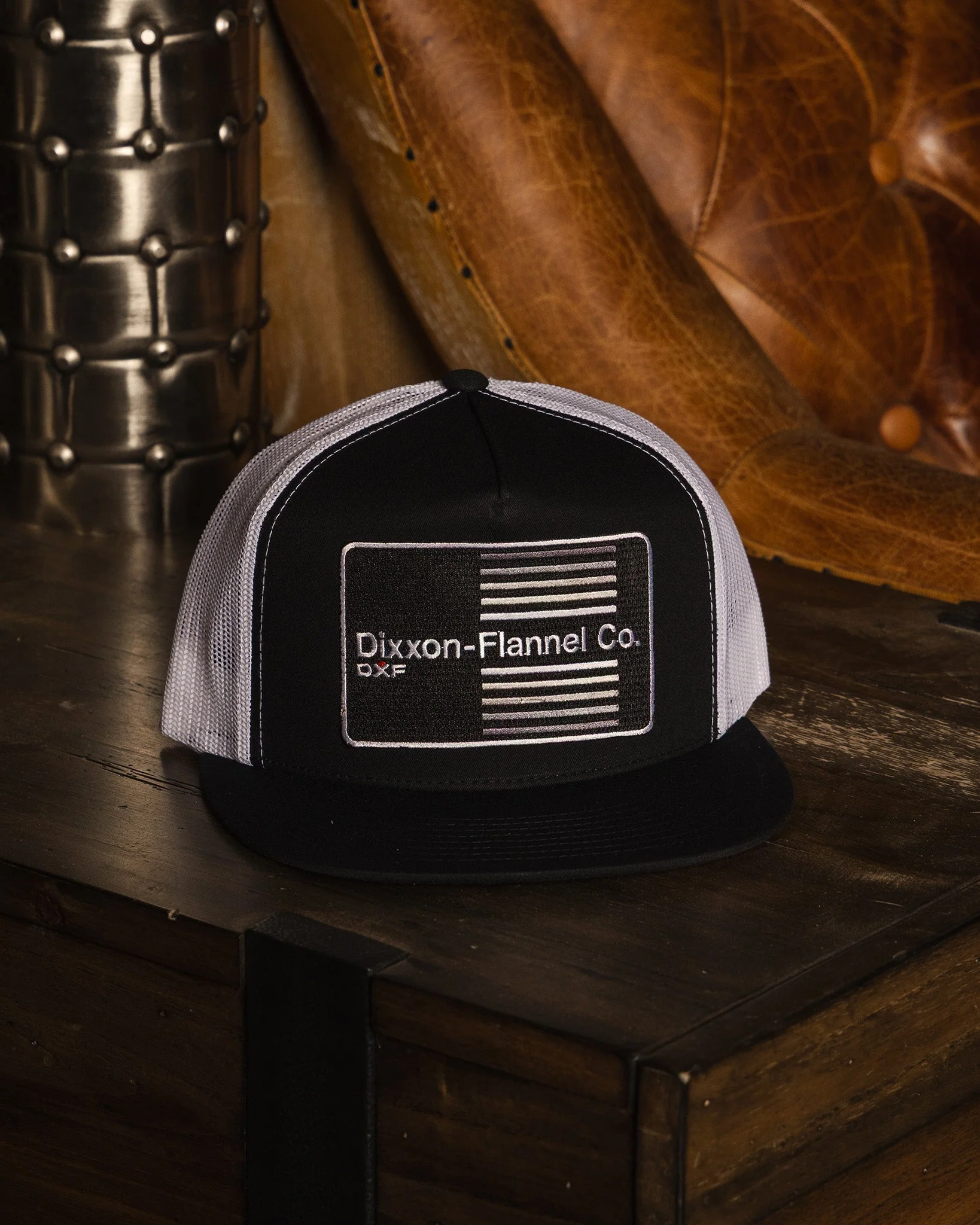 DXF Stripe Flat Bill Trucker Snapback - Image 2