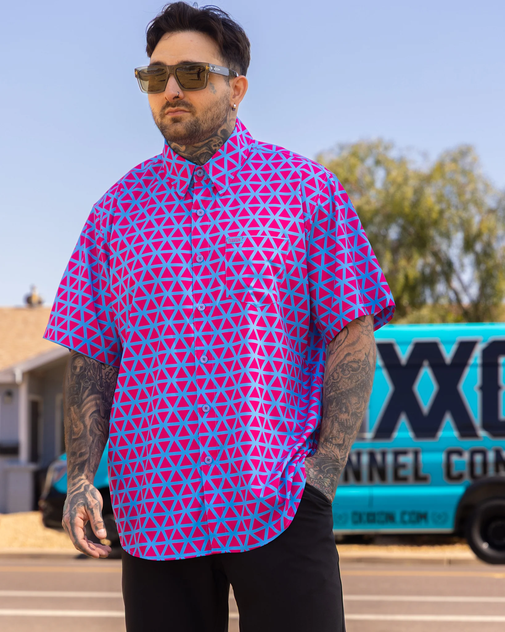 Enigma Party Shirt - Pink & Blue - Image 4