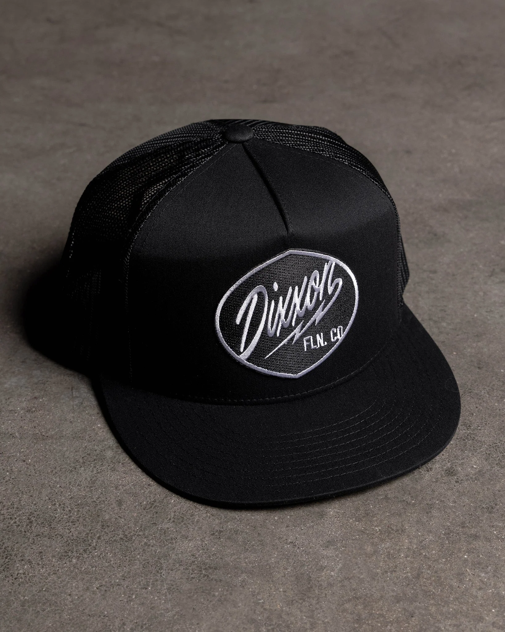 Esso Flat Bill Trucker Snapback - Black & White - Image 2