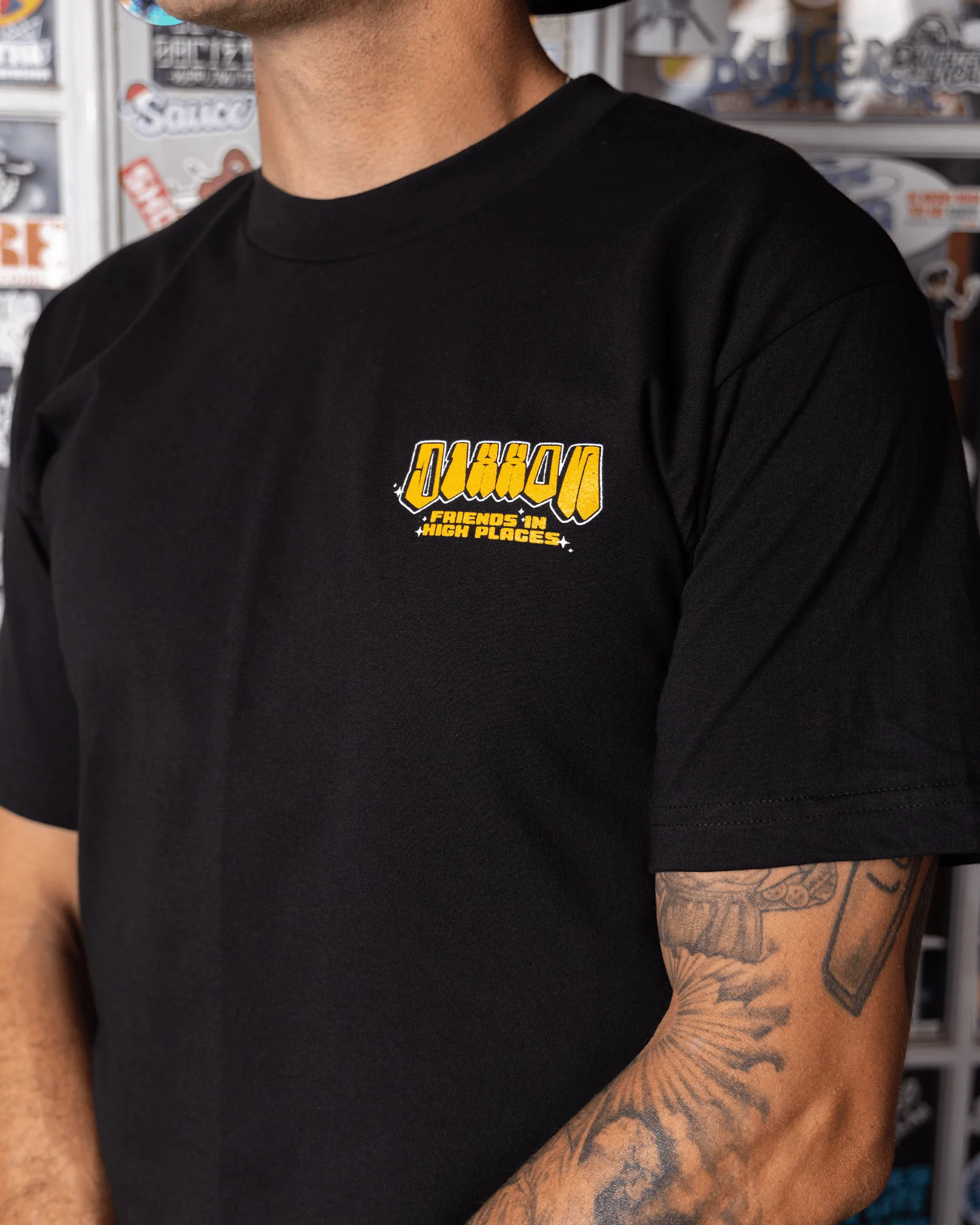 Friends In High Places T-Shirt - Black - Image 4