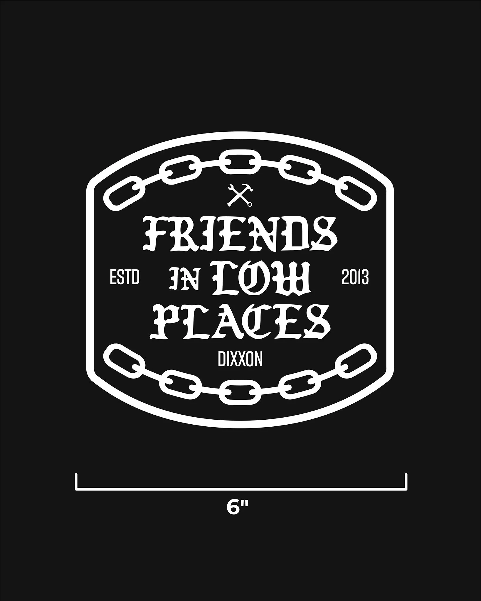 Friends in Low Places 6" Die Cut Sticker - Image 2