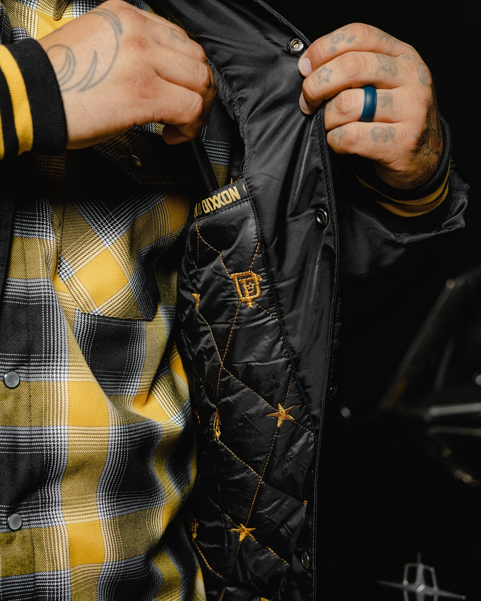 Friends in Low Places Nylon Varsity Jacket - Black - Image 5