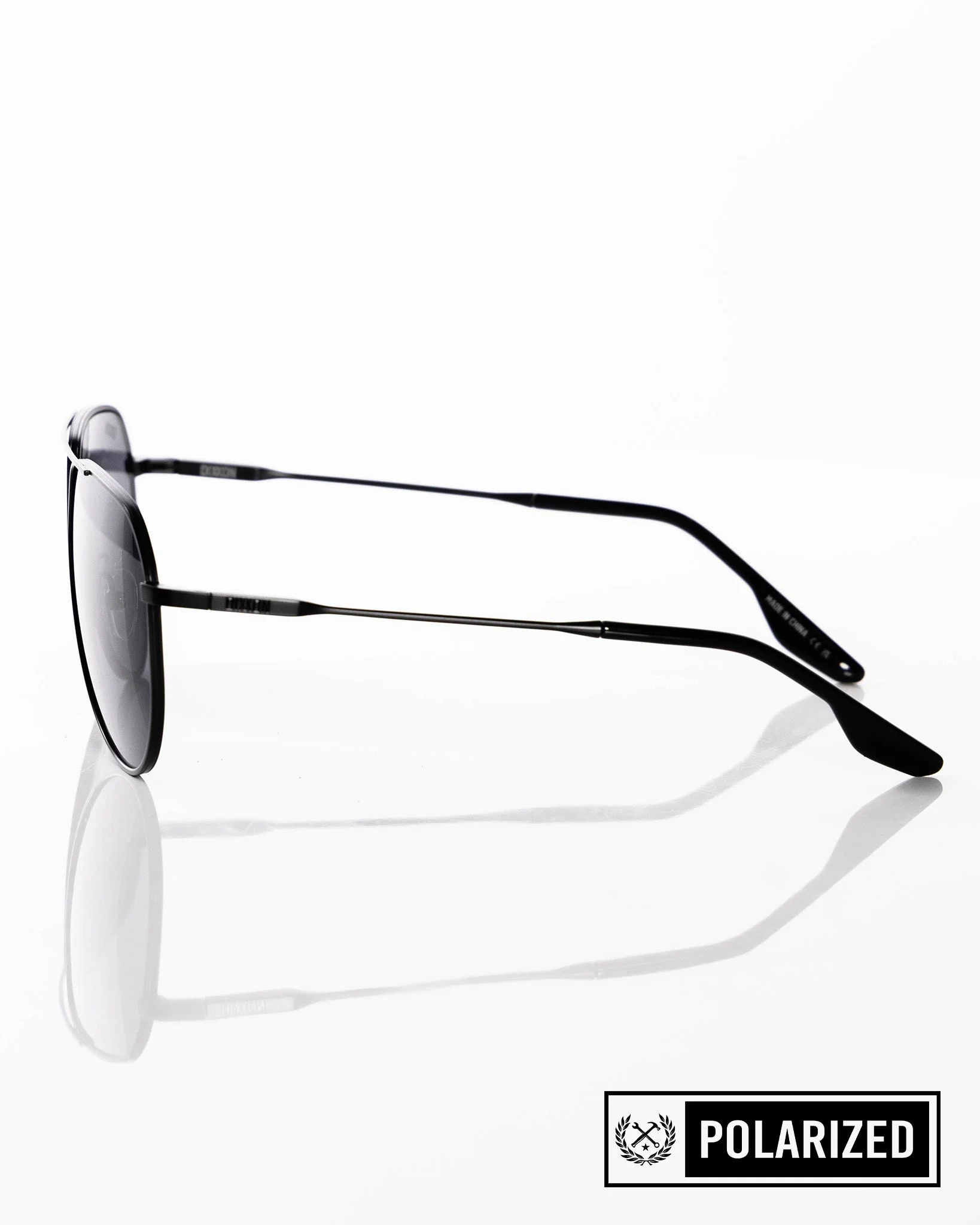 Goose Sunglasses - Brushed Black & Gray Polarized - Image 4