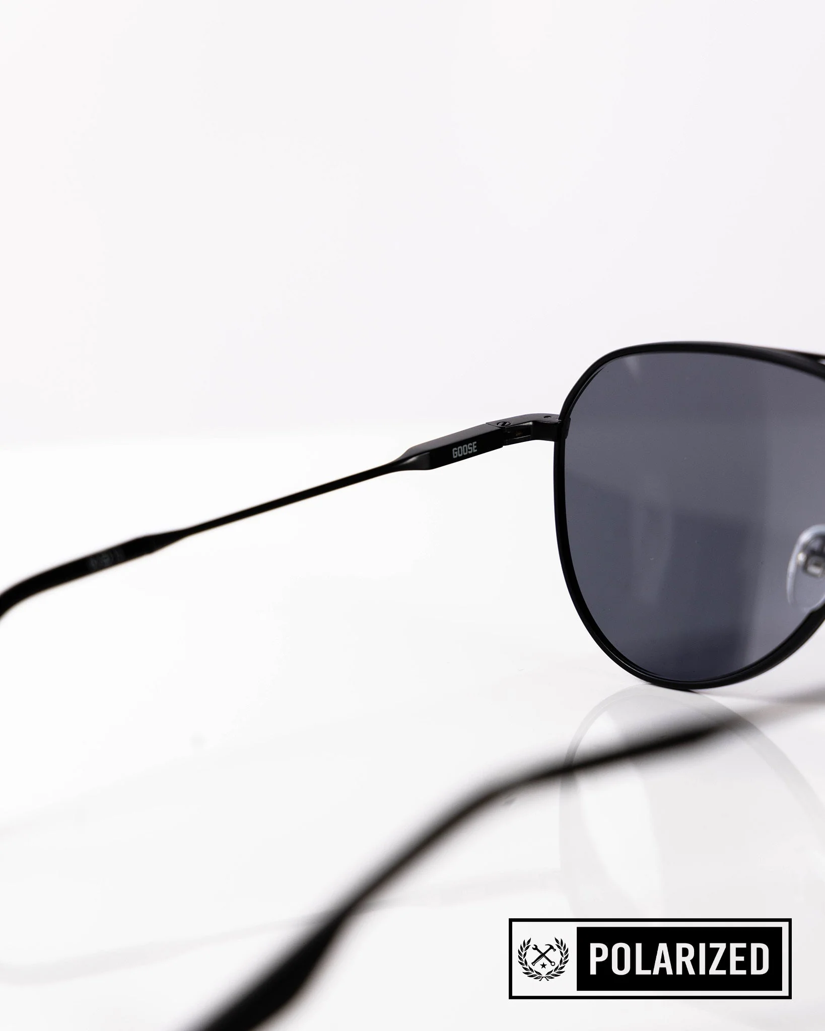 Goose Sunglasses - Brushed Black & Gray Polarized - Image 8