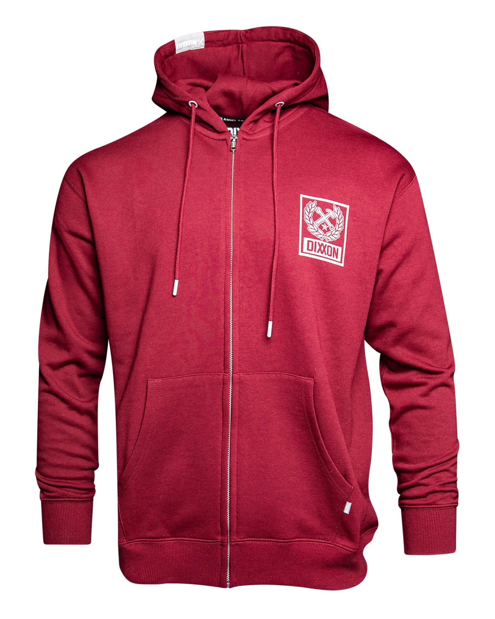 Gray Box Crest Zip Up - Maroon - Image 2
