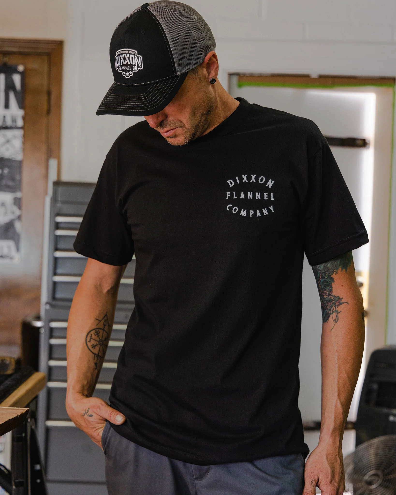 Gray Hand Crafted T-Shirt - Black - Image 2
