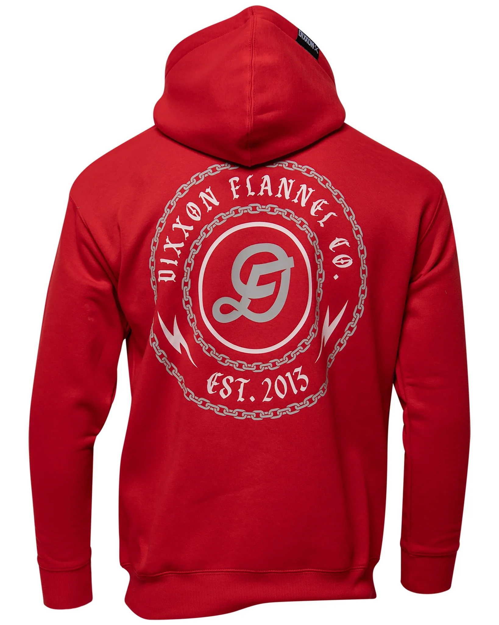 Gray & White Linked Pullover Hoodie - Red - Image 2