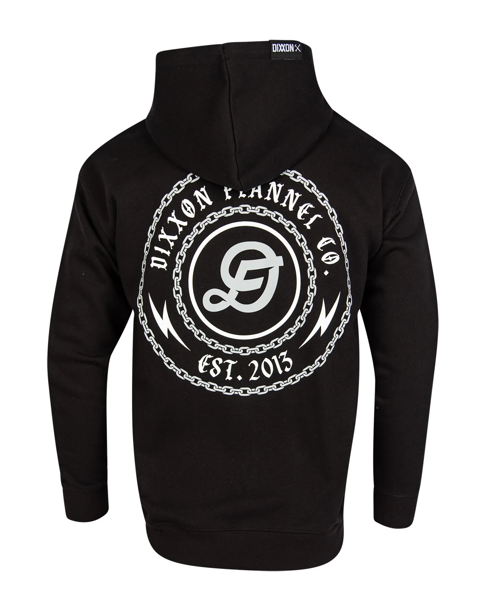 Gray & White Linked Zip Up Hoodie - Black - Image 2