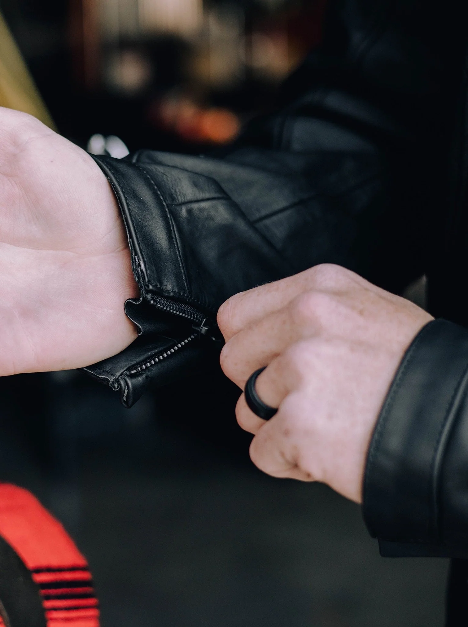 Hudson Leather Jacket - Black - Image 11