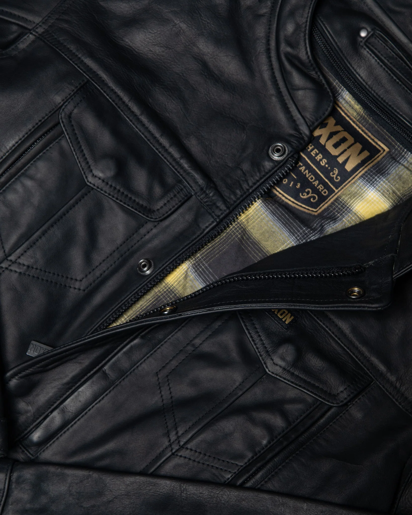 Hudson Leather Jacket - Black - Image 15