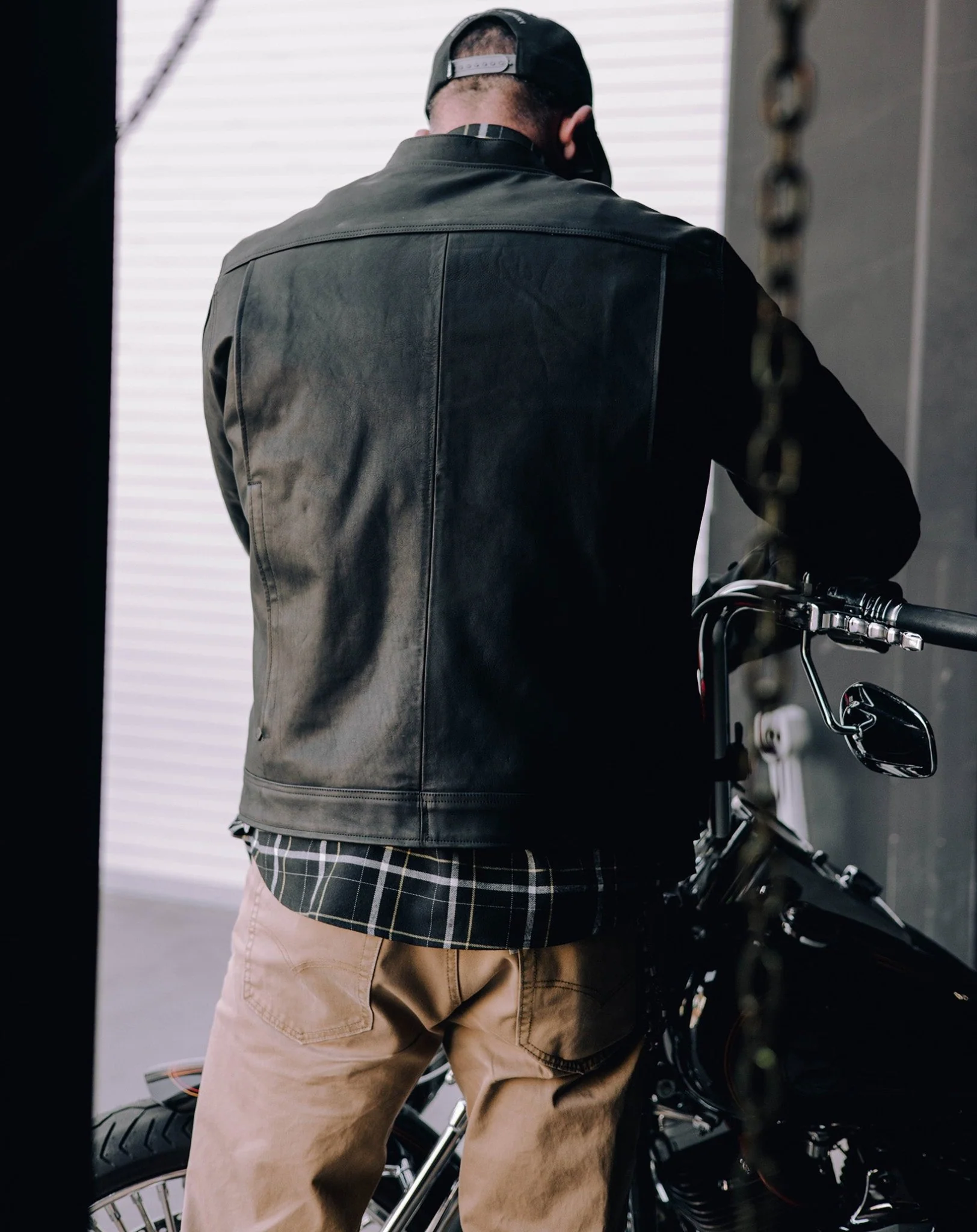 Hudson Leather Jacket - Black - Image 4