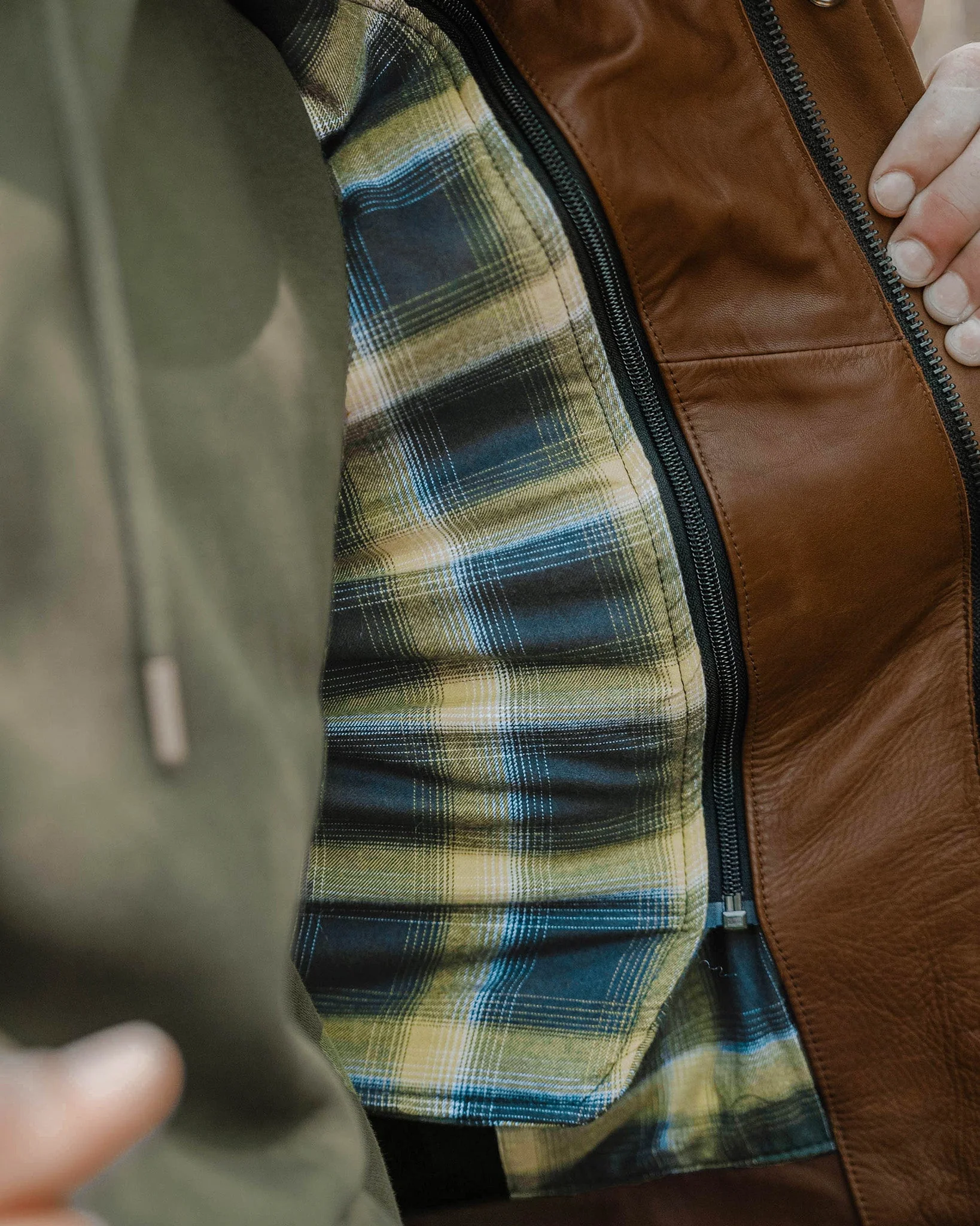 Hudson Leather Jacket - Mohagany - Image 8