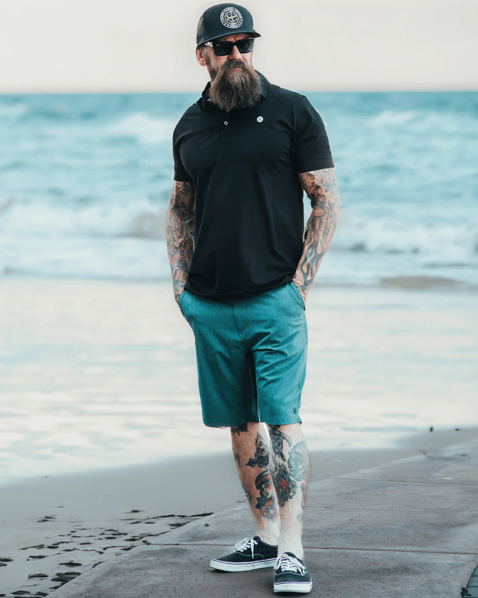 Hybrid Shorts - Aqua - Image 4