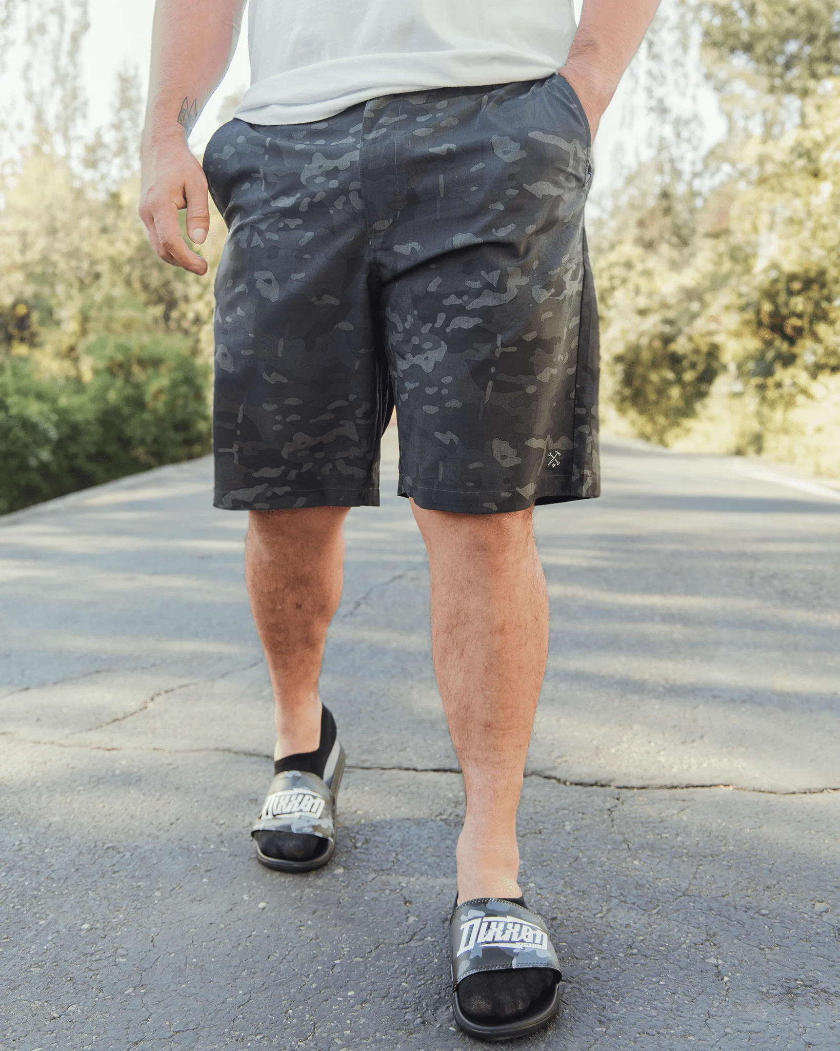 Hybrid Shorts - Black Camo - Image 4