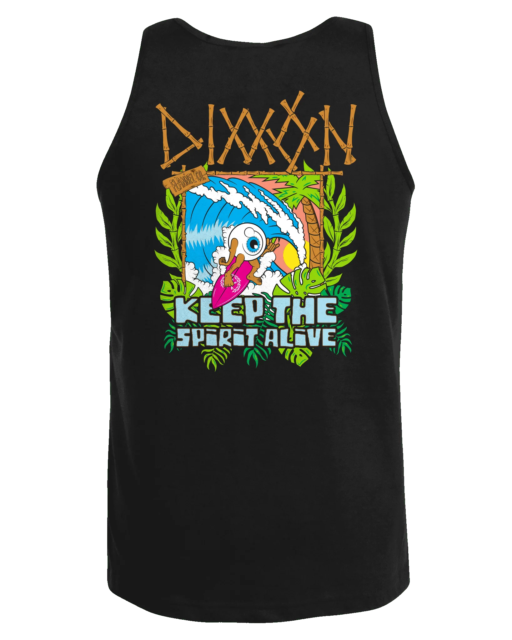 Keepin' The Surf Spirit Alive Eye Tank - Black - Image 2