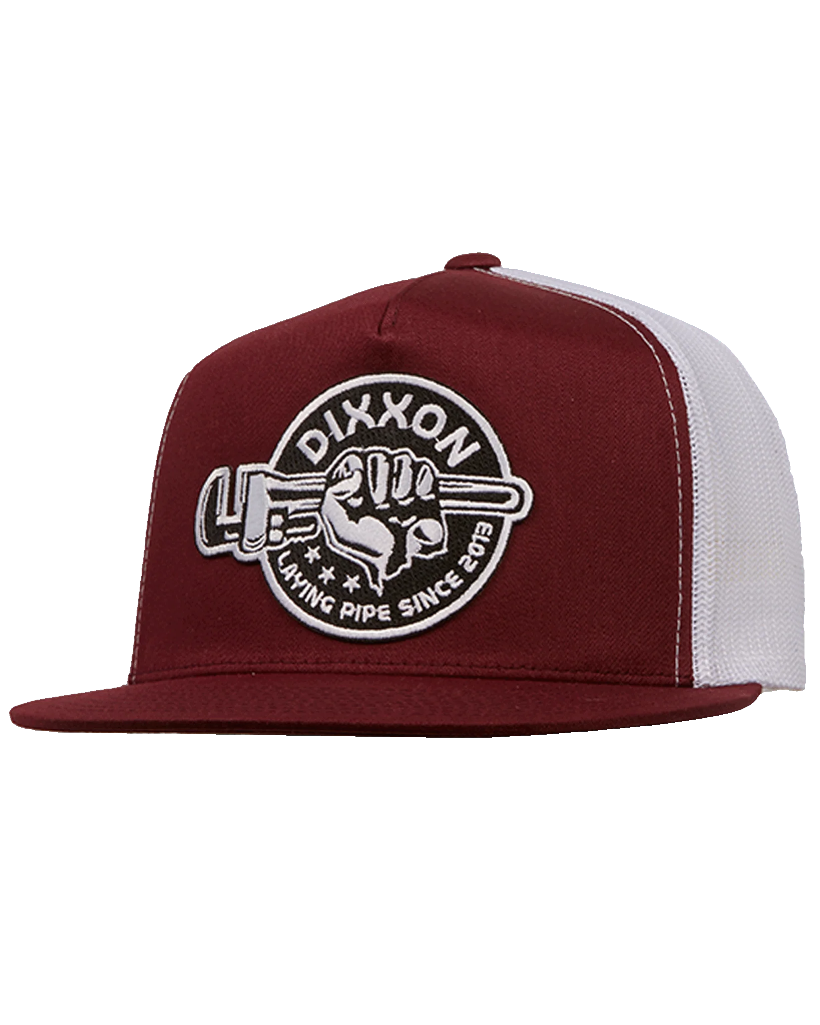 Laying Pipe Flat Bill Trucker Snapback - Image 4