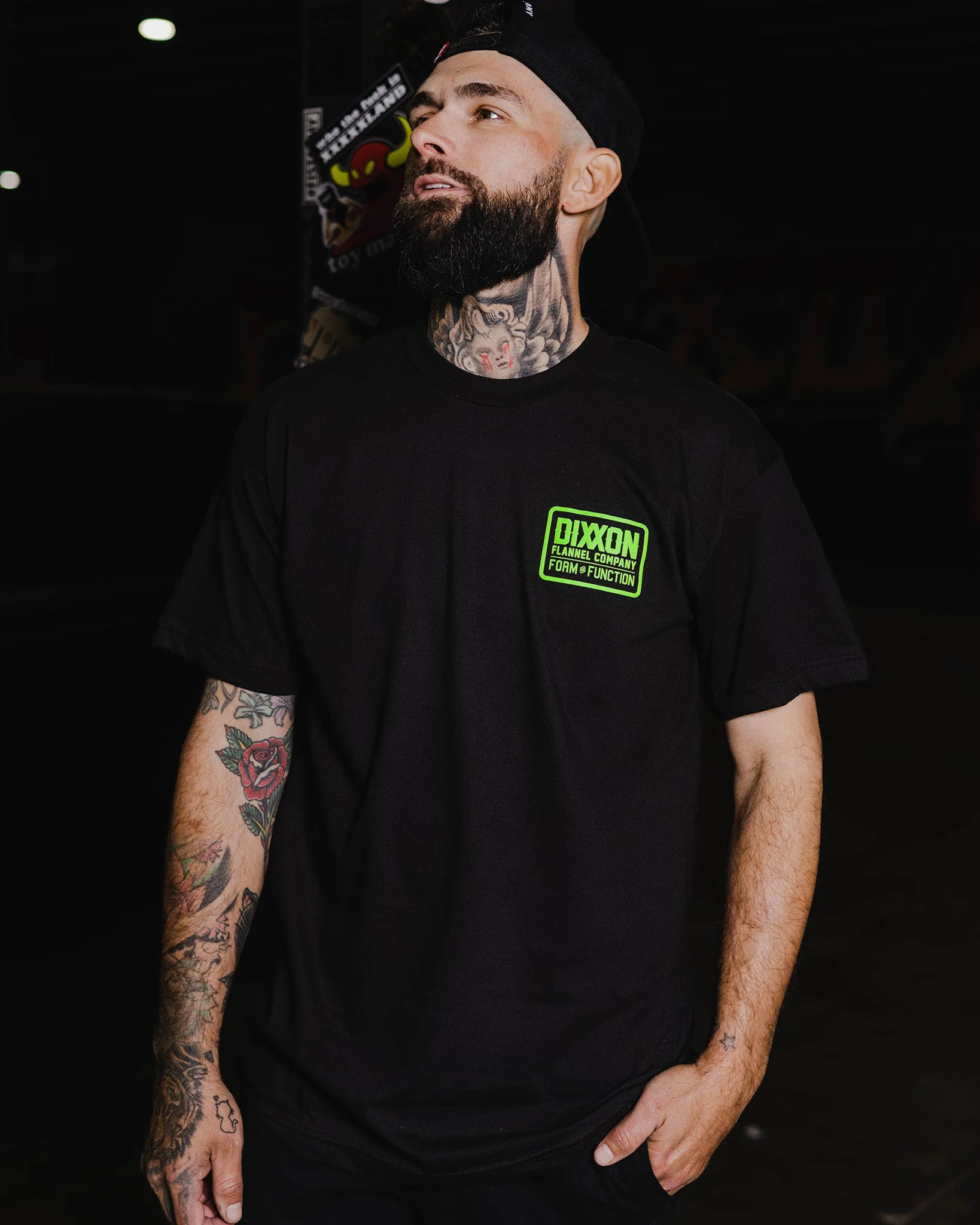 Lime Green Classic T-Shirt -  Black - Image 2