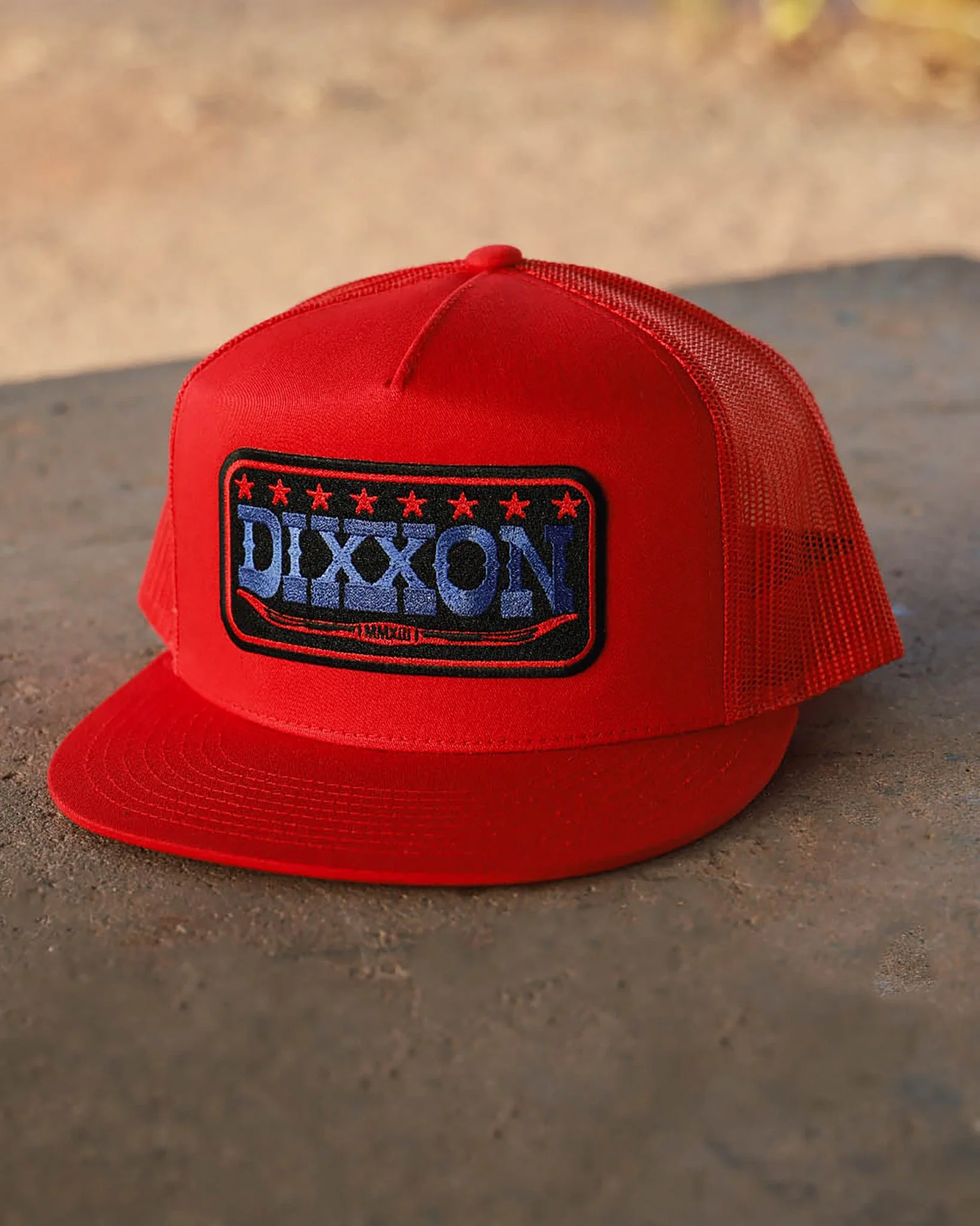 Longhorn Flat Bill Trucker Snapback - Red, Black, & Blue - Image 2