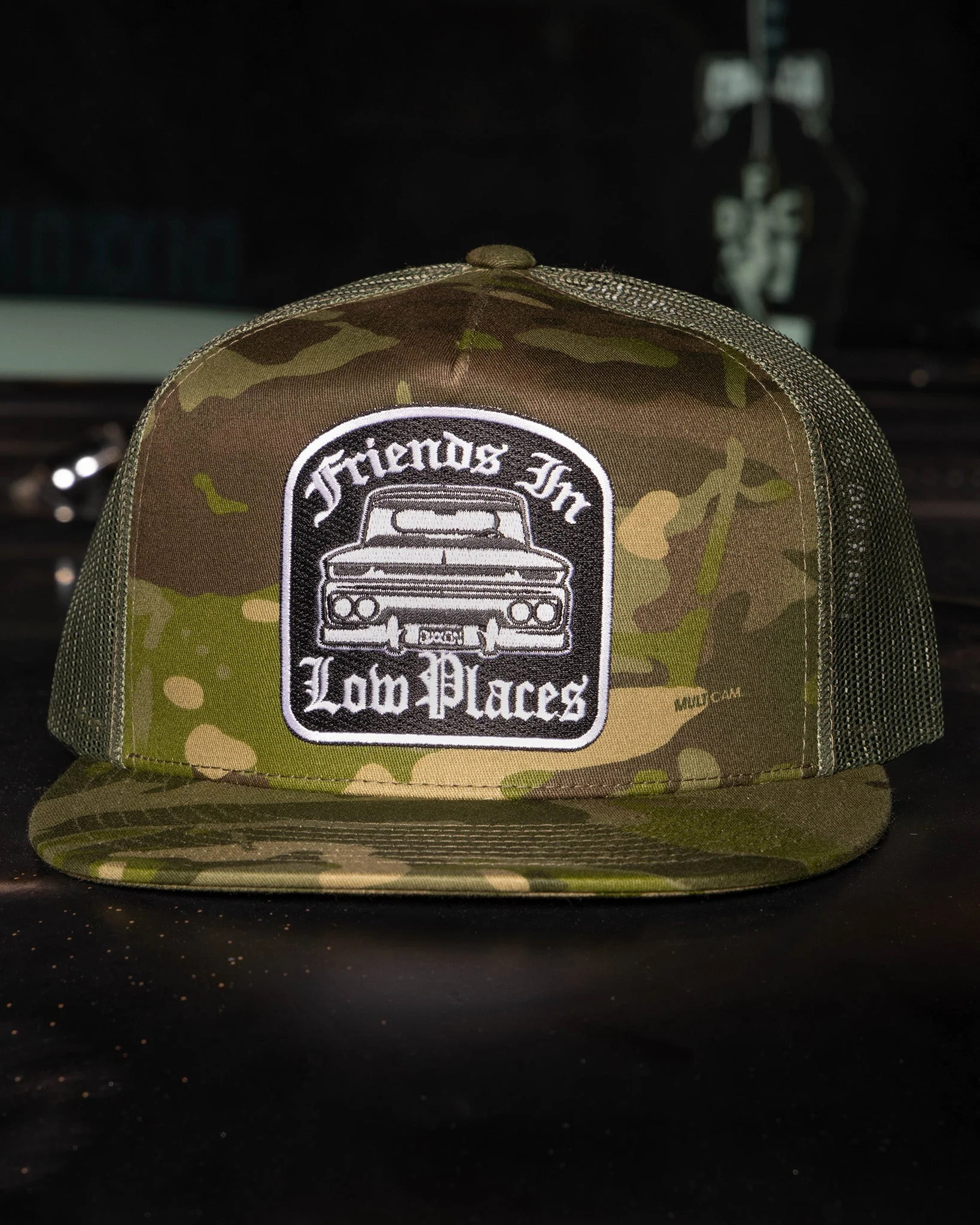Low Places Flat Bill Trucker Snapback - Image 7
