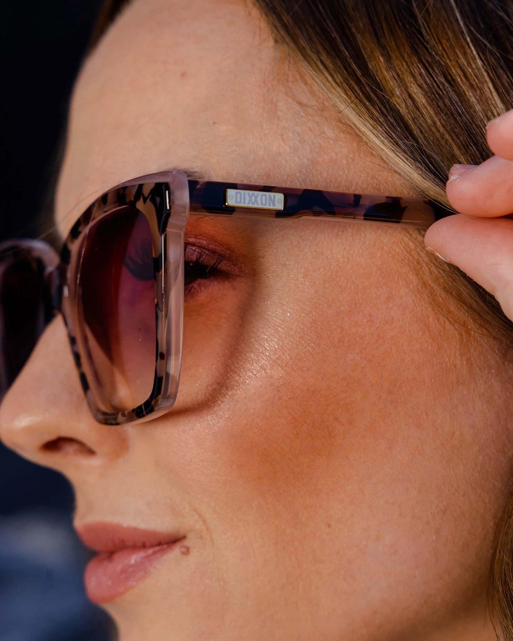 Luna Sunglasses - Mauve Tortoise & Pink Gradient - Image 2