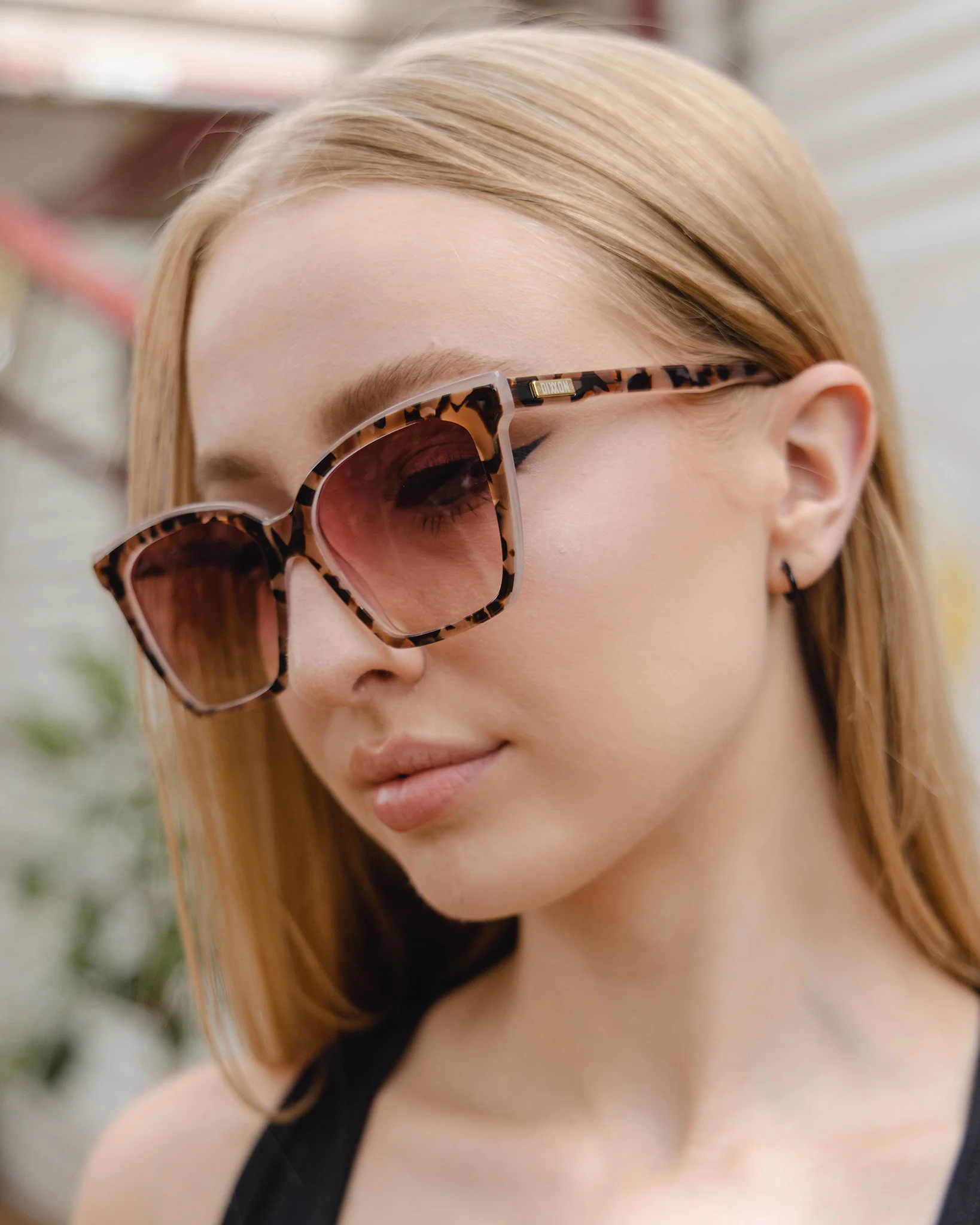 Luna Sunglasses - Mauve Tortoise & Pink Gradient - Image 4