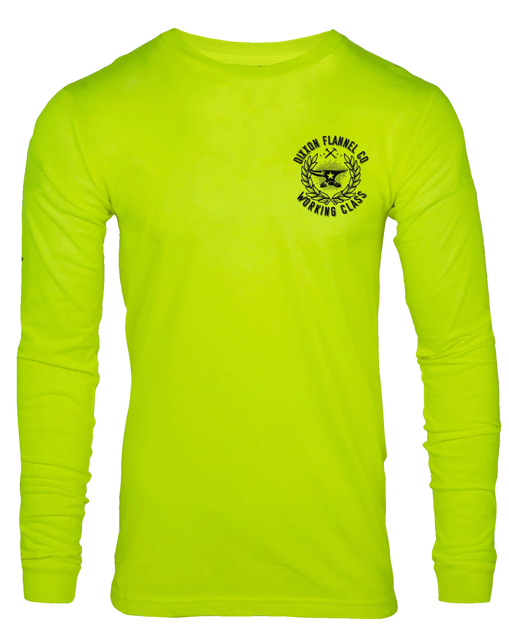 Makers Hi Vis Long Sleeve T-Shirt - Safety Yellow - Image 2