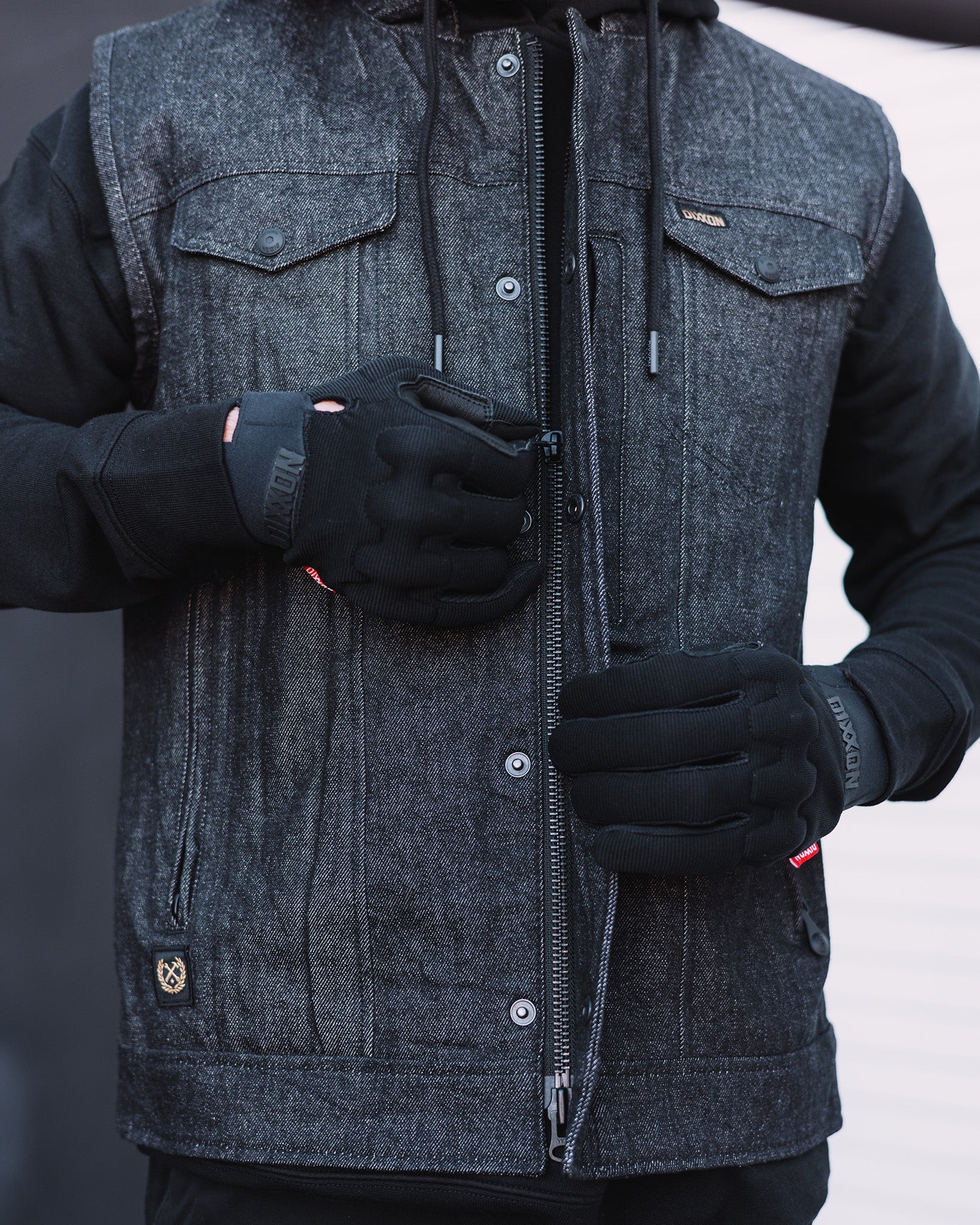 Miller Denim Vest - Black - Image 7