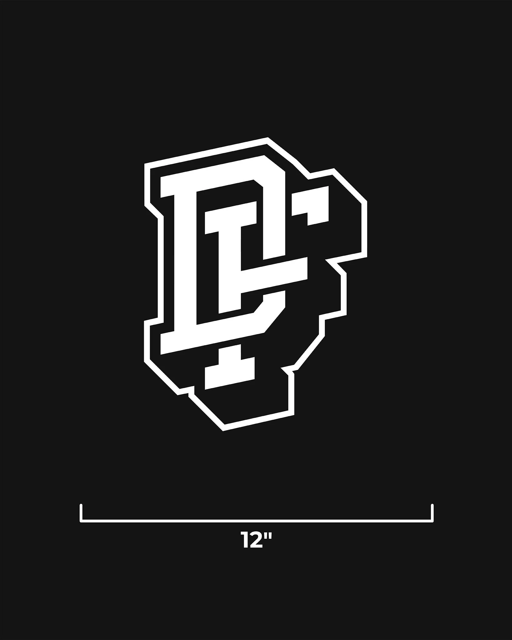 Monogram 12" Die Cut Sticker - Image 2