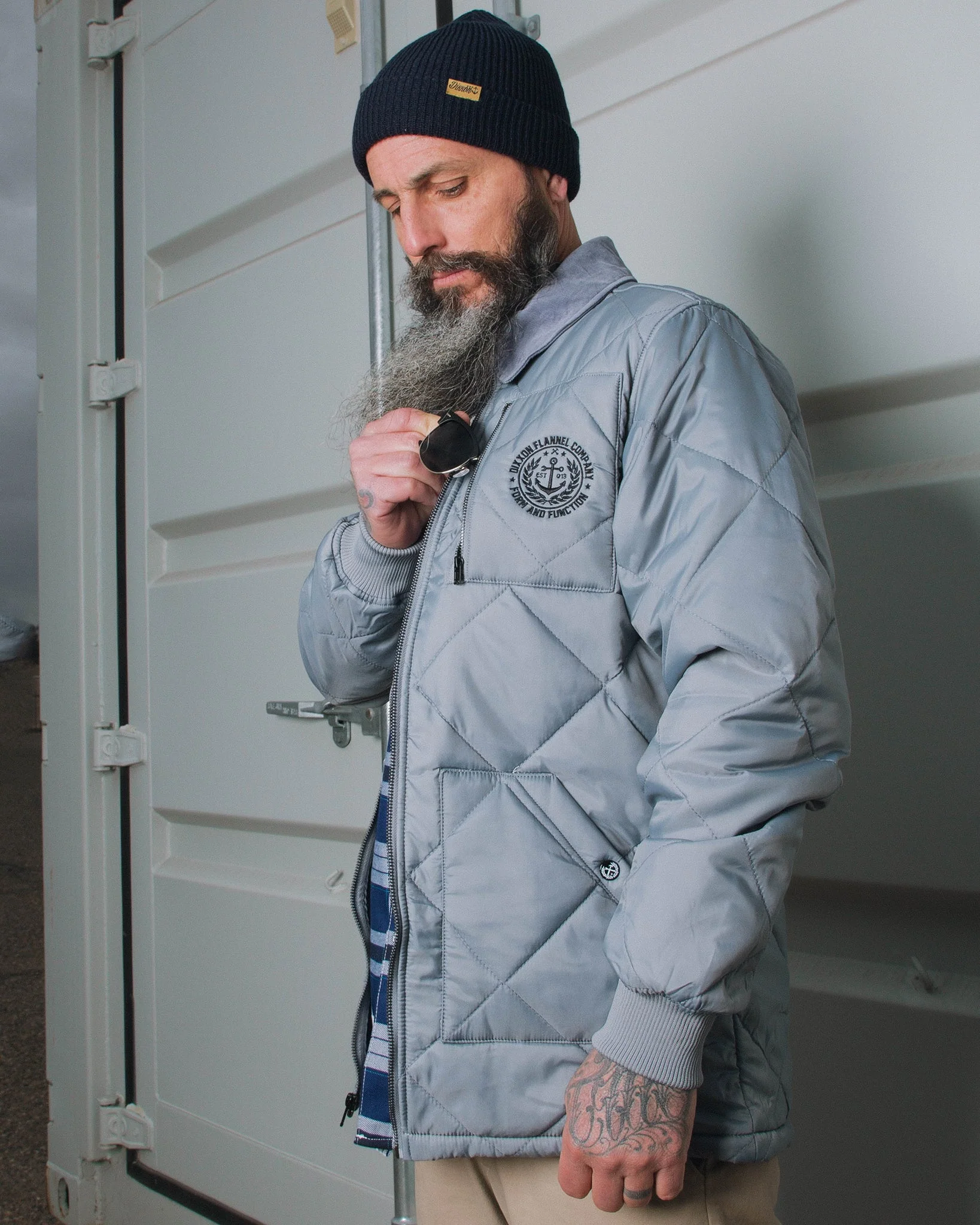 Morning Fog Diamond Stitch Quilted Jacket - Image 4