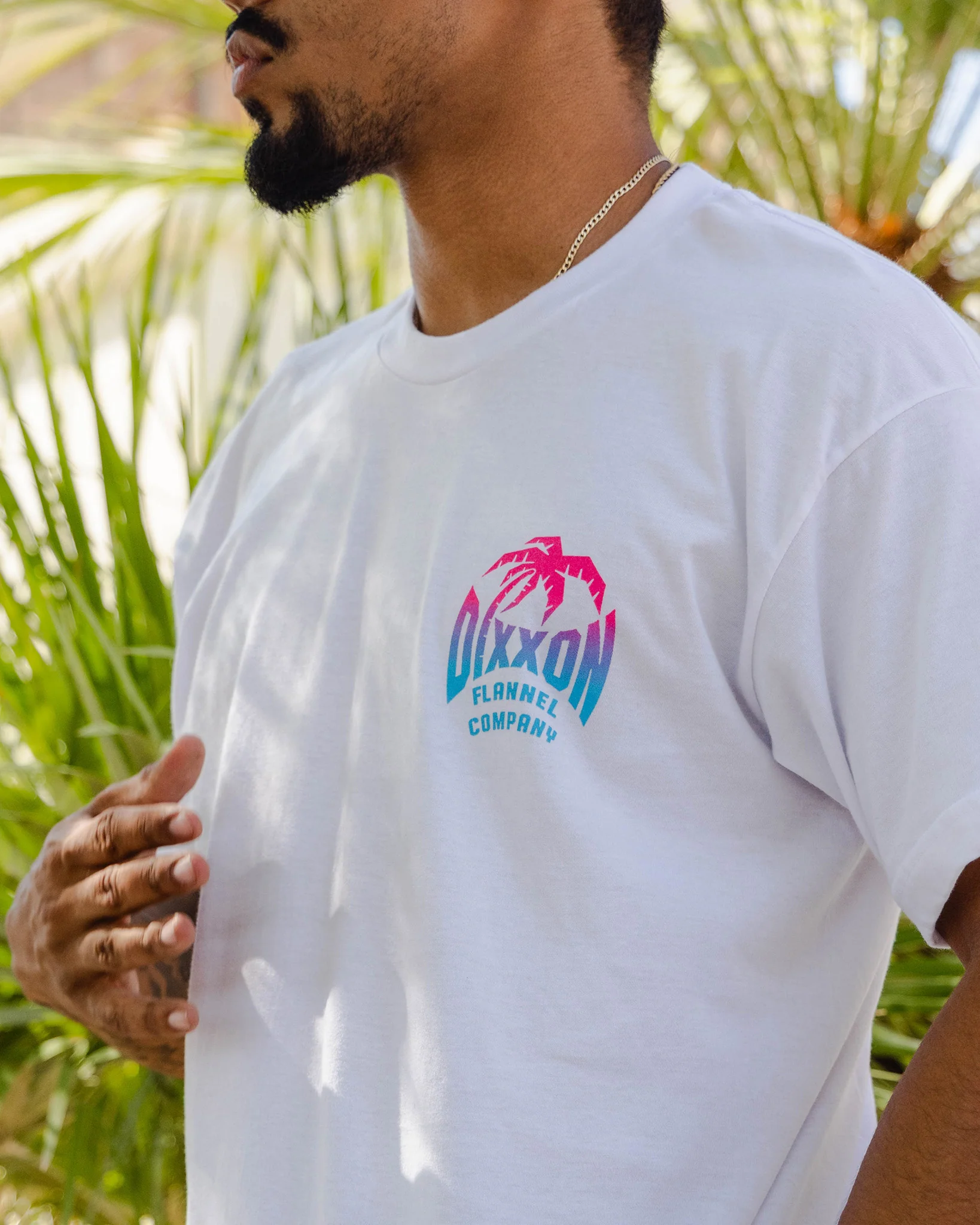 Neon Palm T-Shirt - White - Image 2