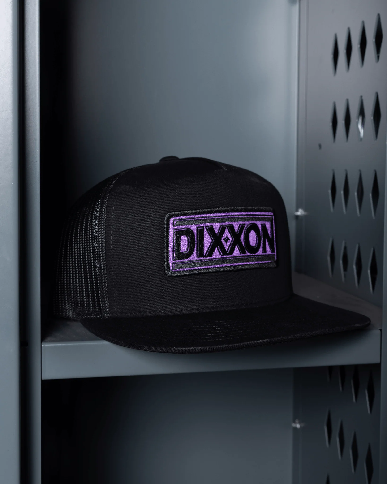 New Wave Flat Bill Trucker Snapback - Black & Purple - Image 4