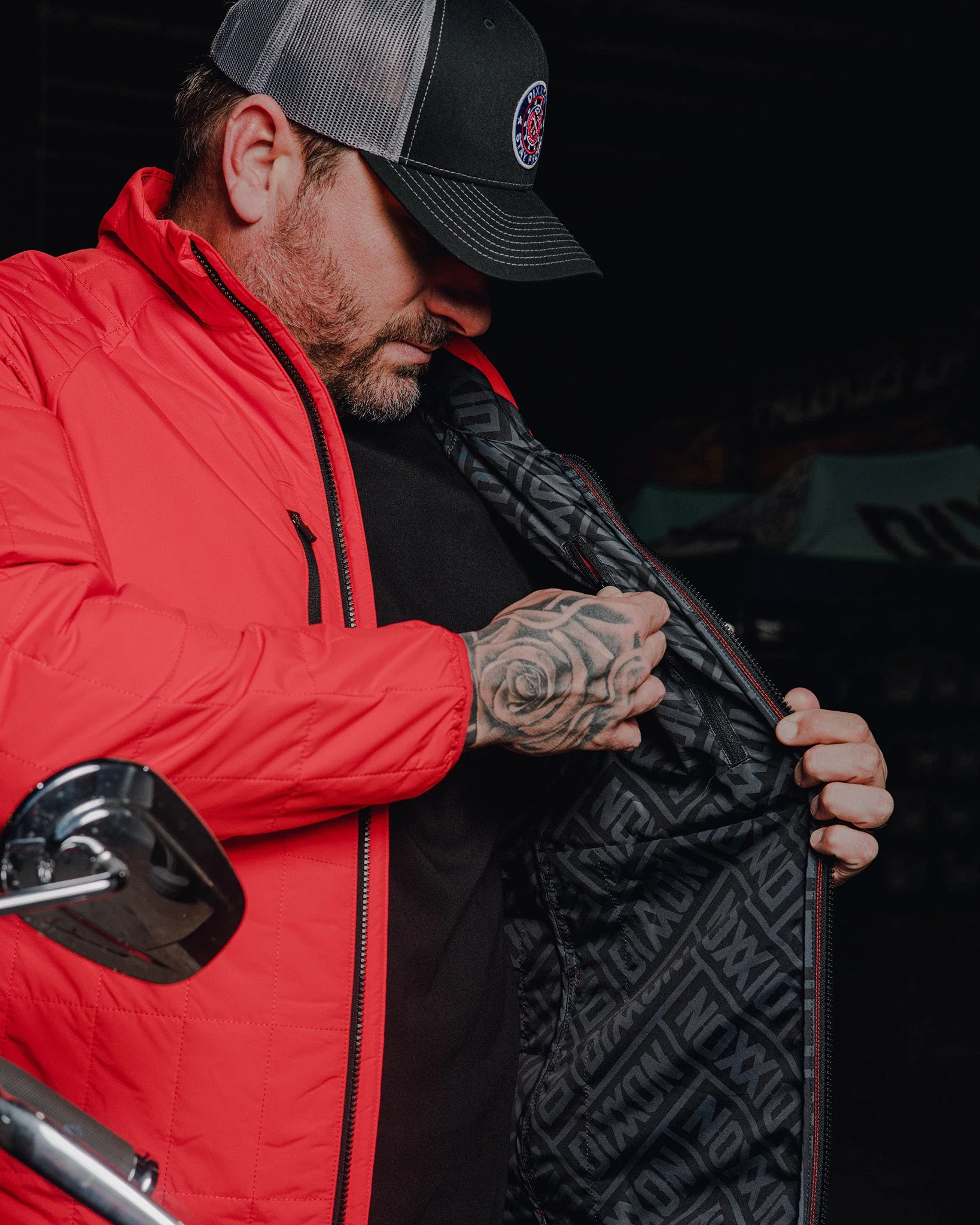 Nomad Puffer Jacket - Red - Image 4