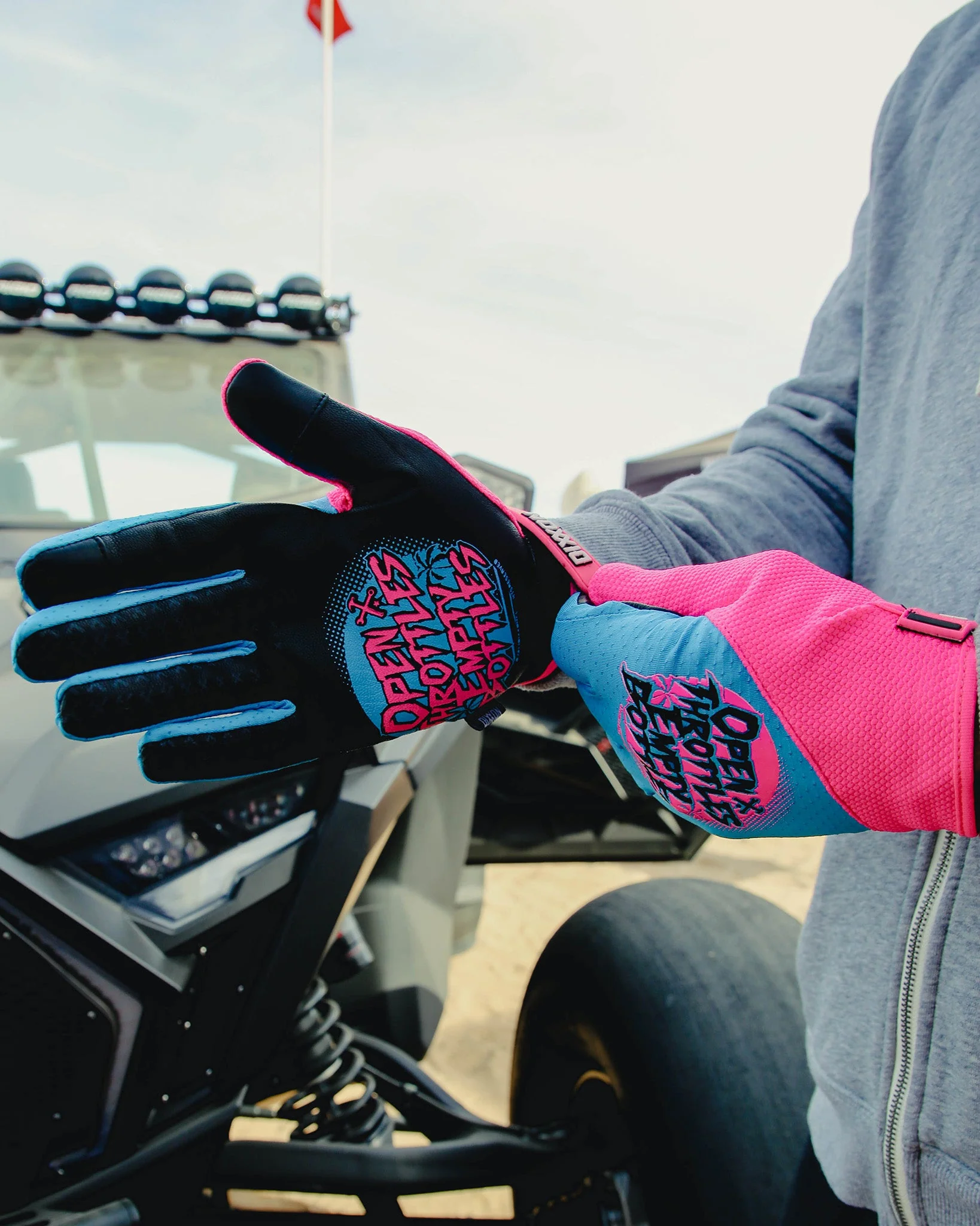 Open Bottles Moto Gloves - Image 2