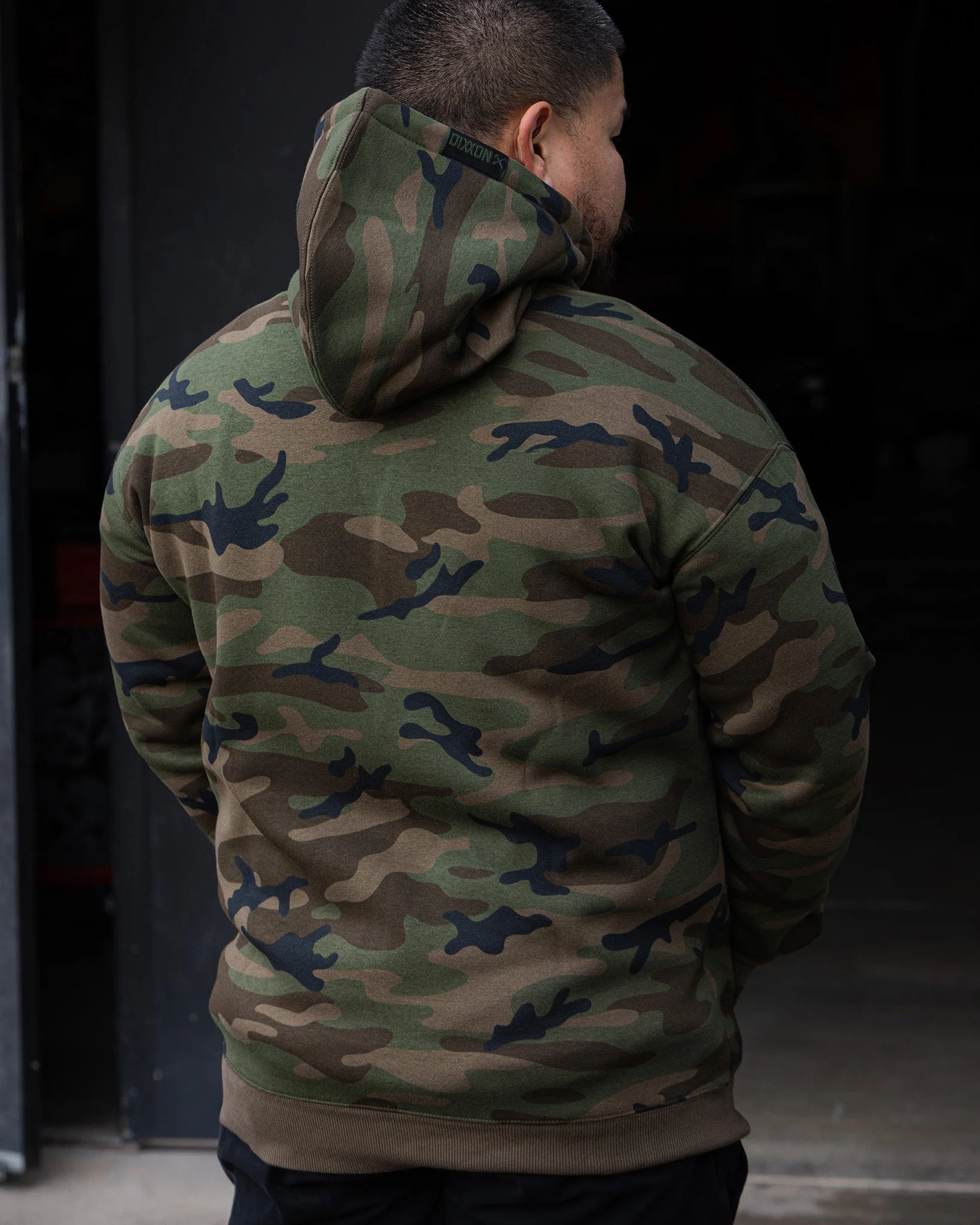 Orange Bolt Pullover Hoodie - Green Camo - Image 4