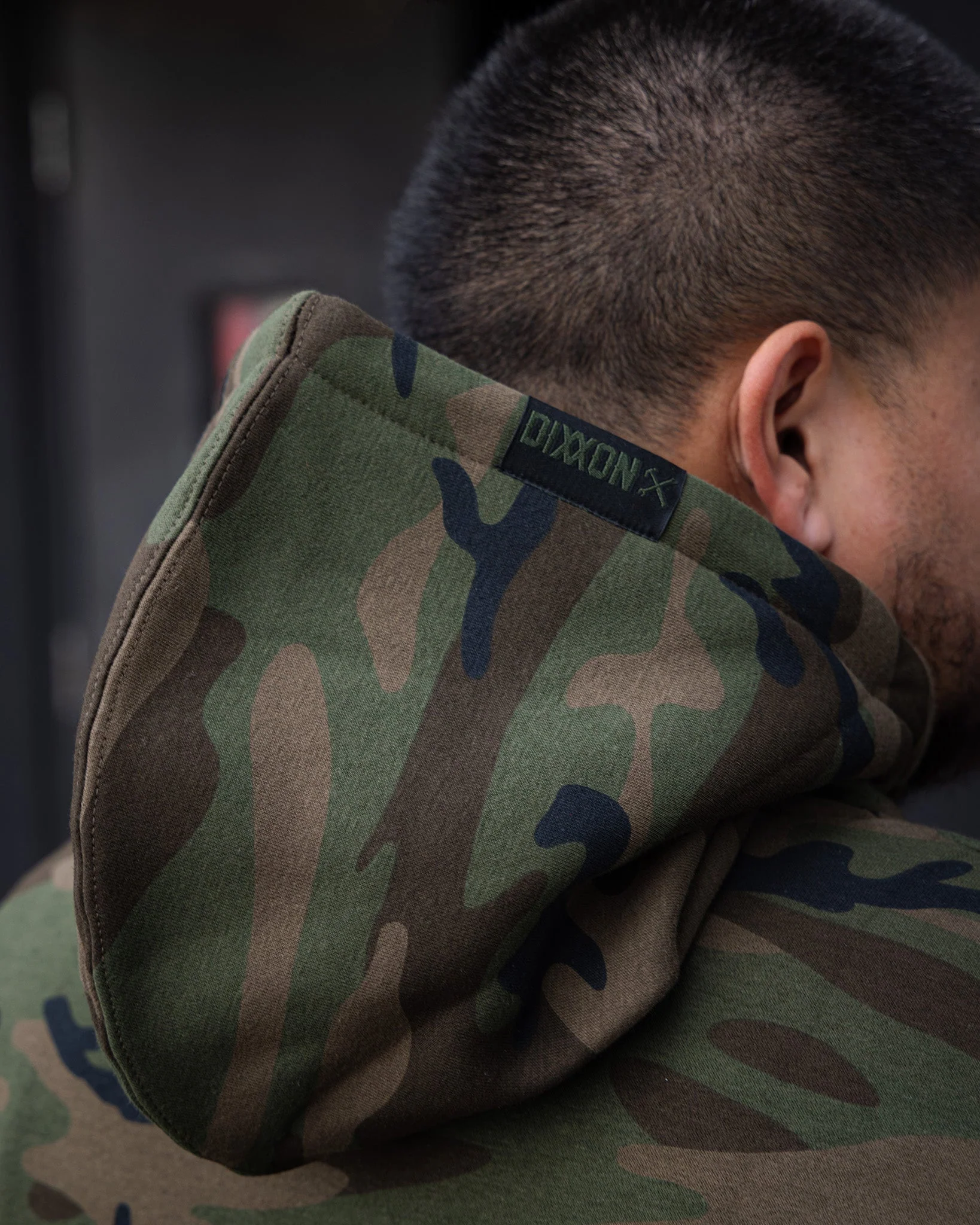Orange Bolt Pullover Hoodie - Green Camo - Image 5