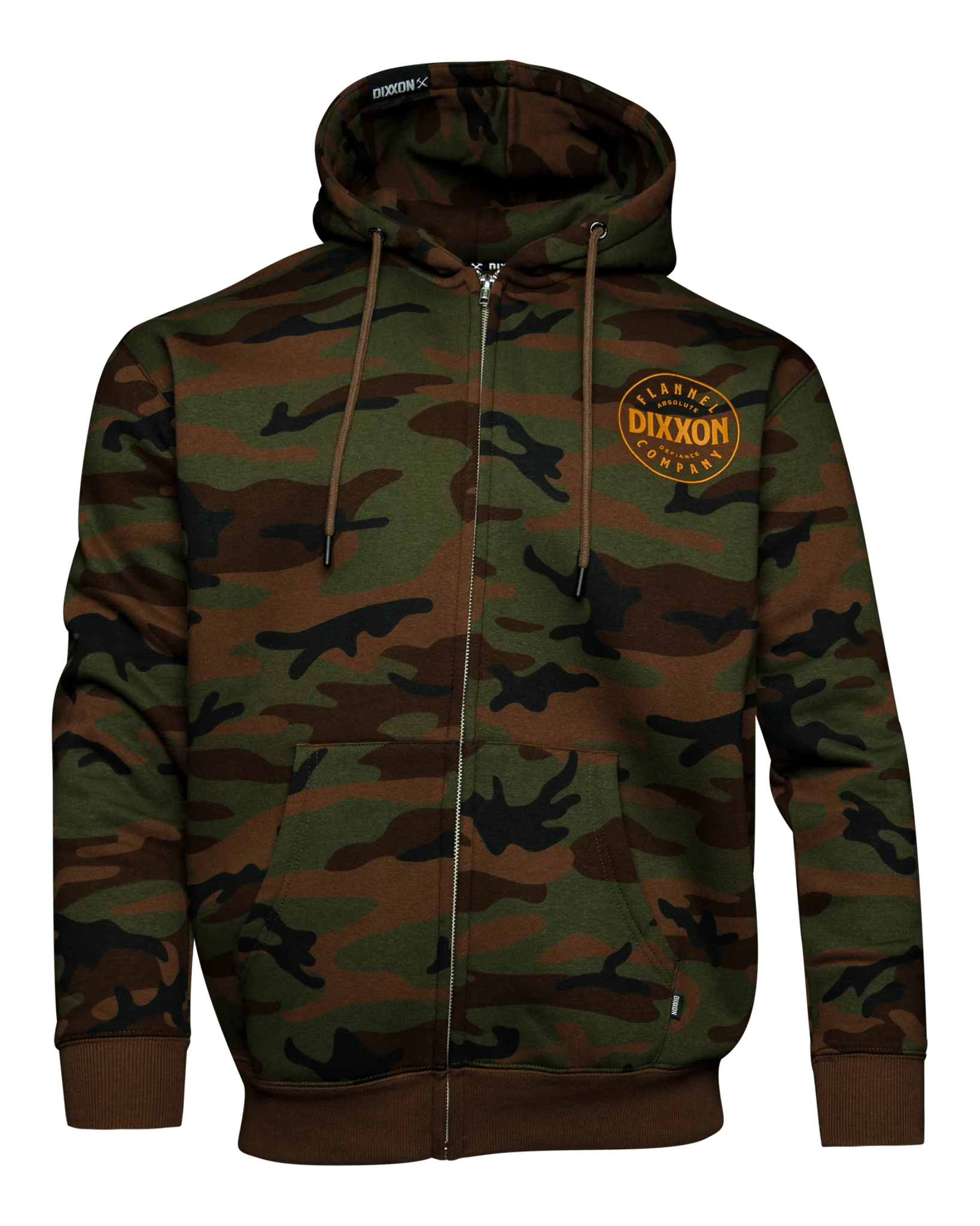 Orange Chain Driven Zip Up Hoodie - Camo - Image 3