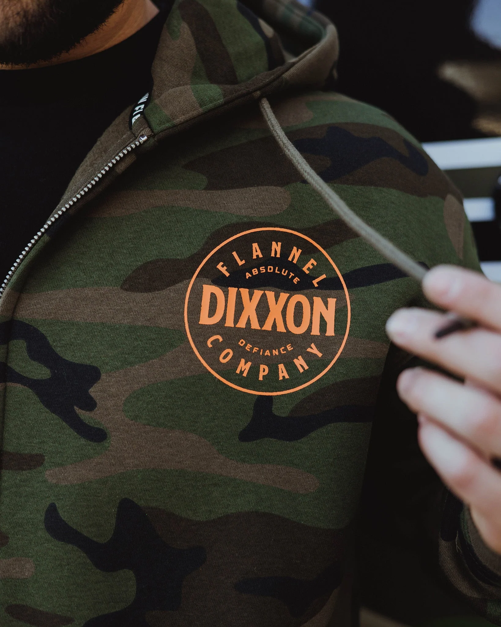 Orange Chain Driven Zip Up Hoodie - Camo - Image 4