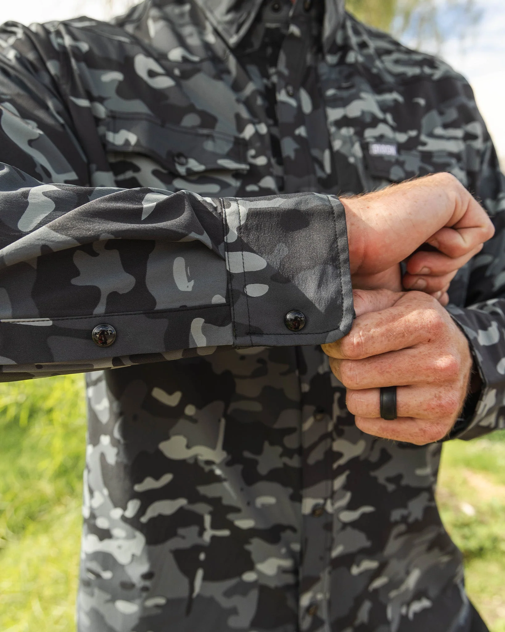 Outdoorsman Performance Long Sleeve - Black Camo - Image 7