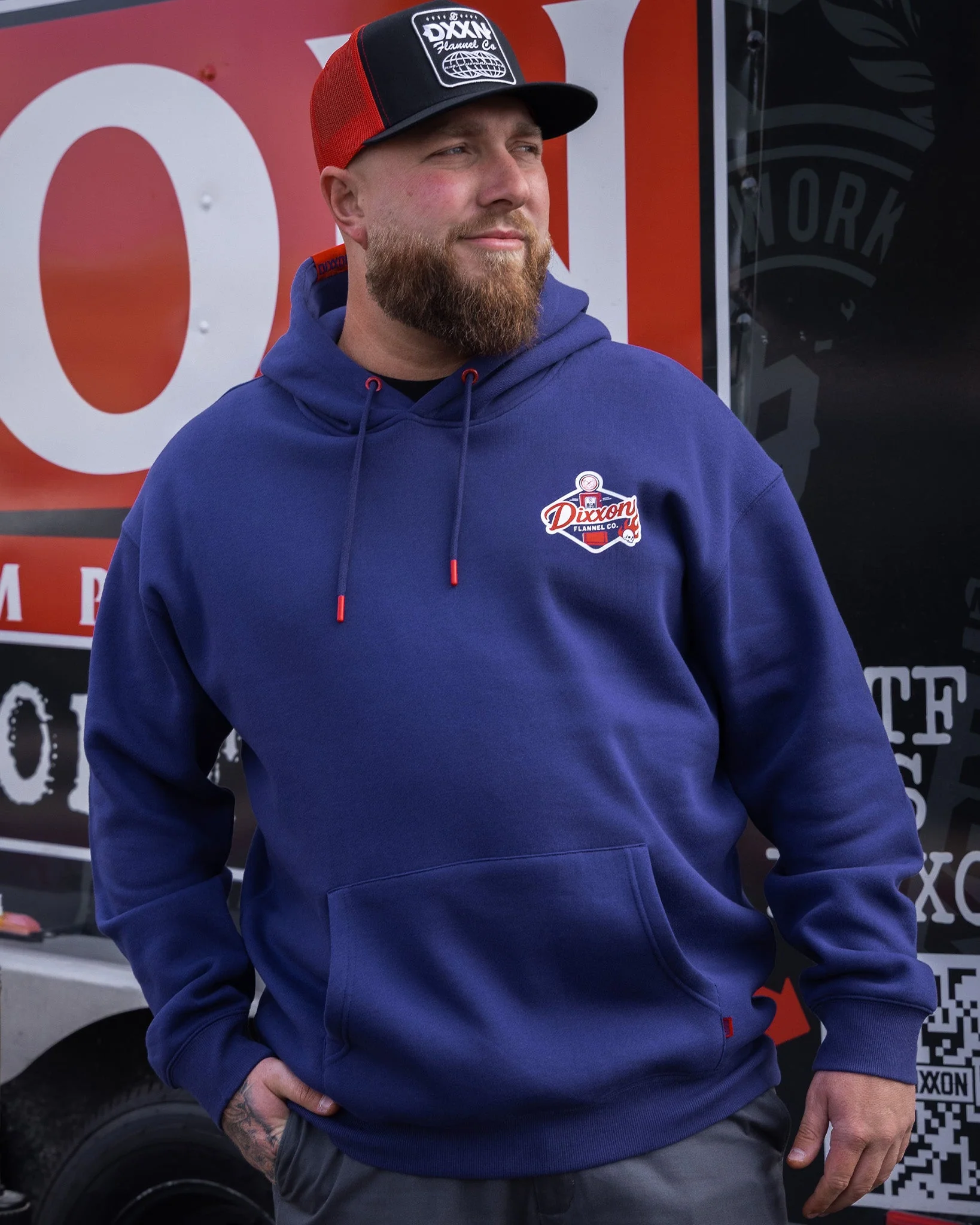 RWB Petrol Pullover Hoodie - Navy - Image 4