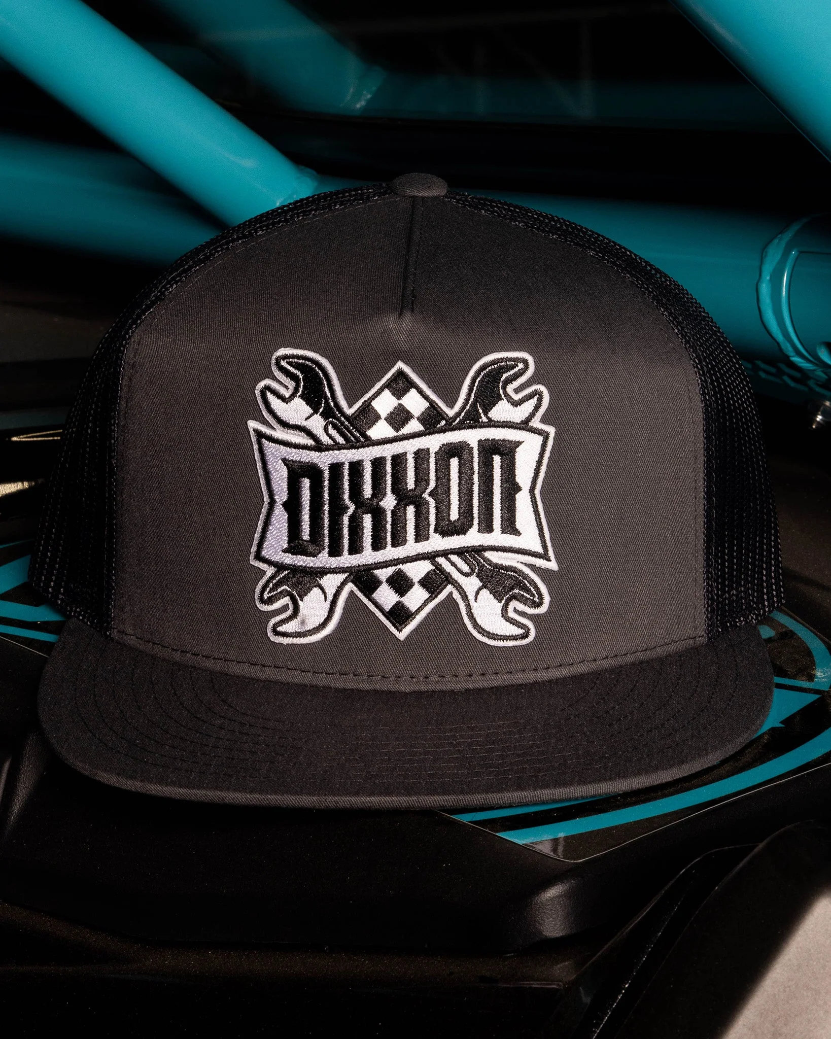 Pit Crew Flat Bill Trucker Snapback - Image 4