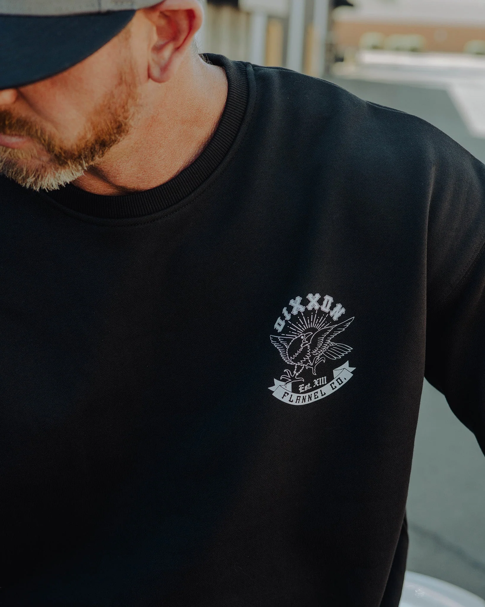 Raven Crewneck Sweatshirt - Black - Image 2